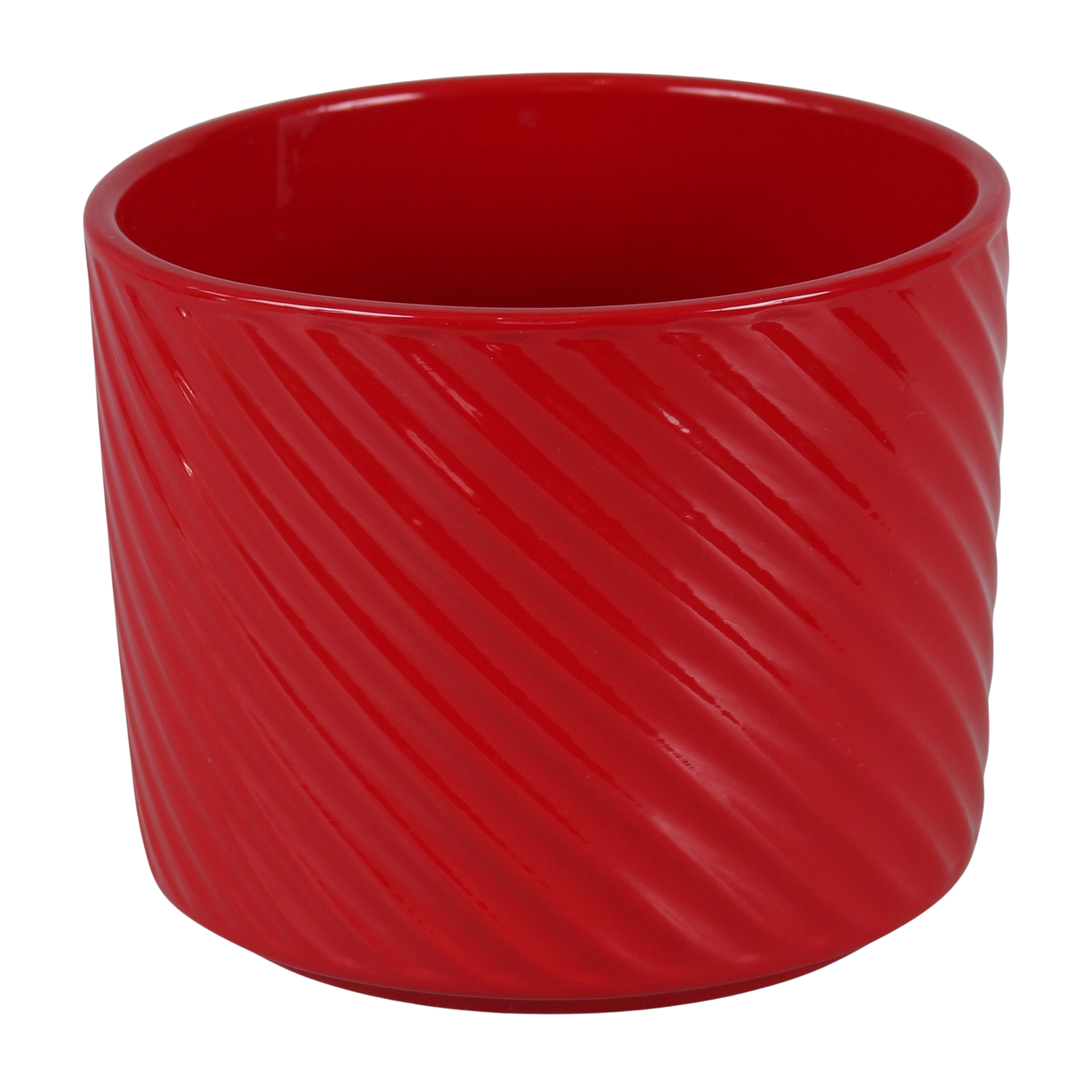 Osłonka doniczki Spirelli ceramiczna 12cm czerwony Cermax