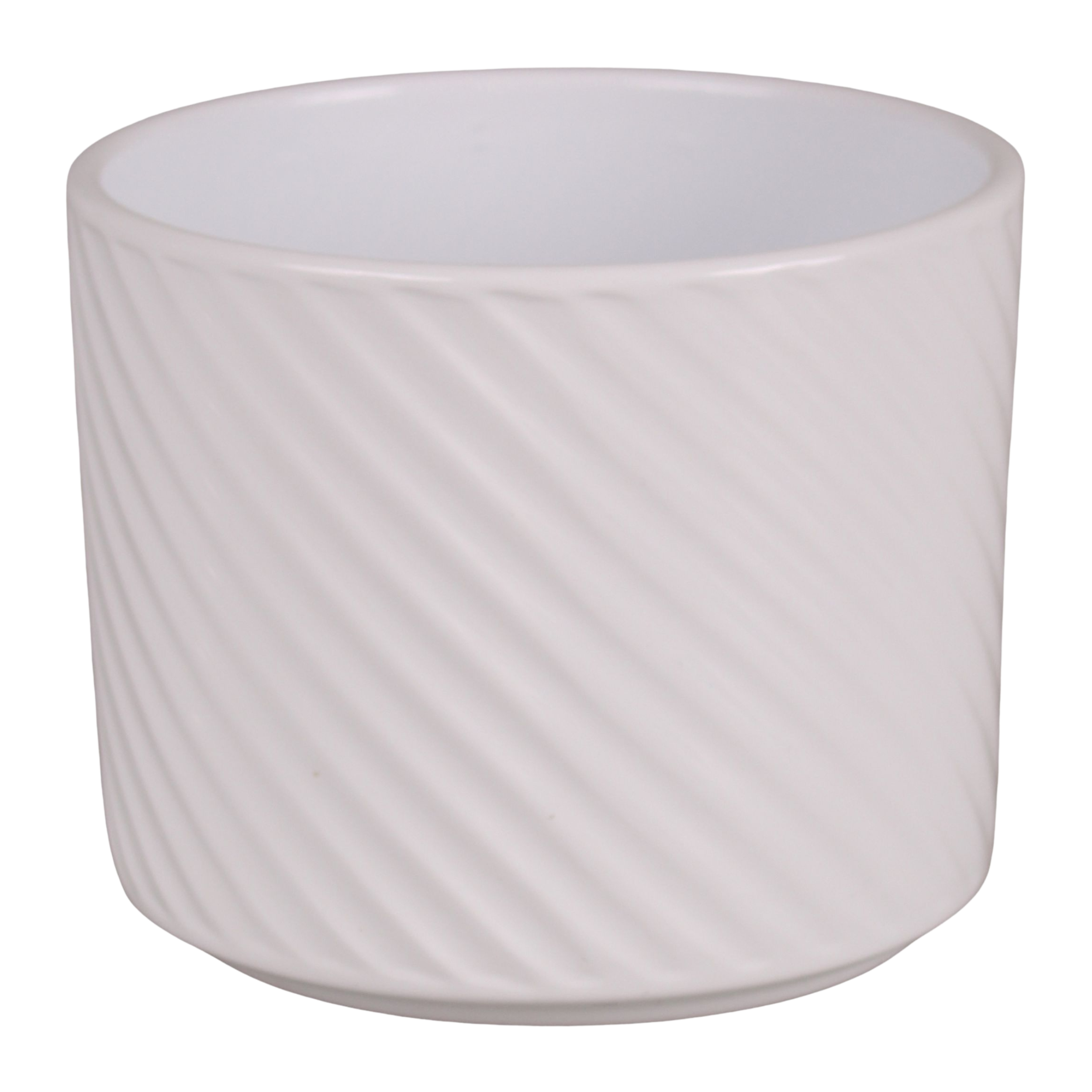 Osłonka doniczki Spirelli ceramiczna 14cm klasyczna biel Cermax