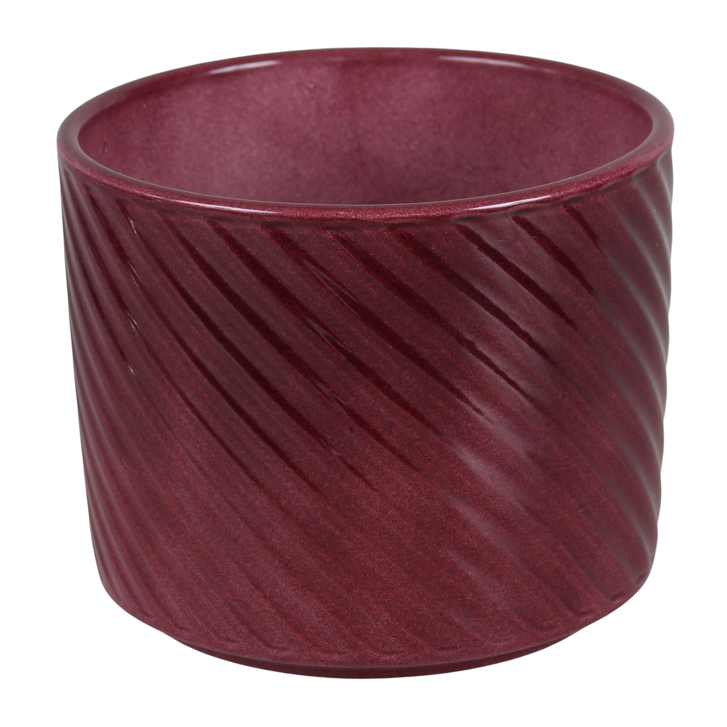 Osłonka doniczki Spirelli ceramiczna 12cm bordowy lazur Cermax