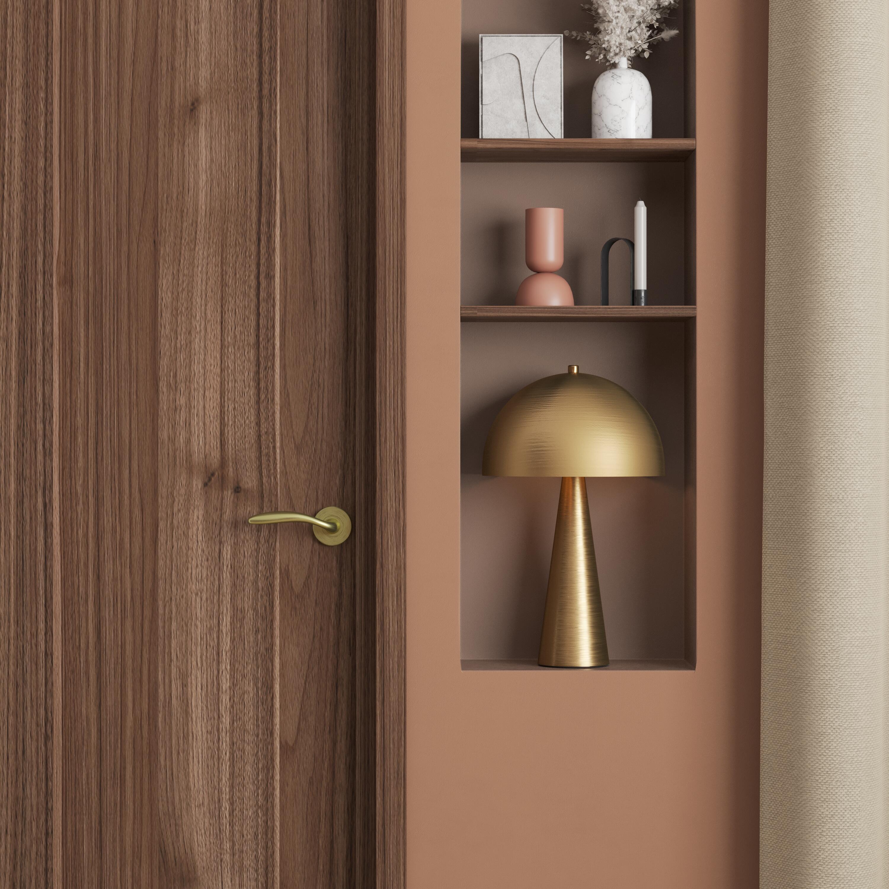 2 poignées sur rosace INSPIRE Agathe laiton brossé A3 - 2