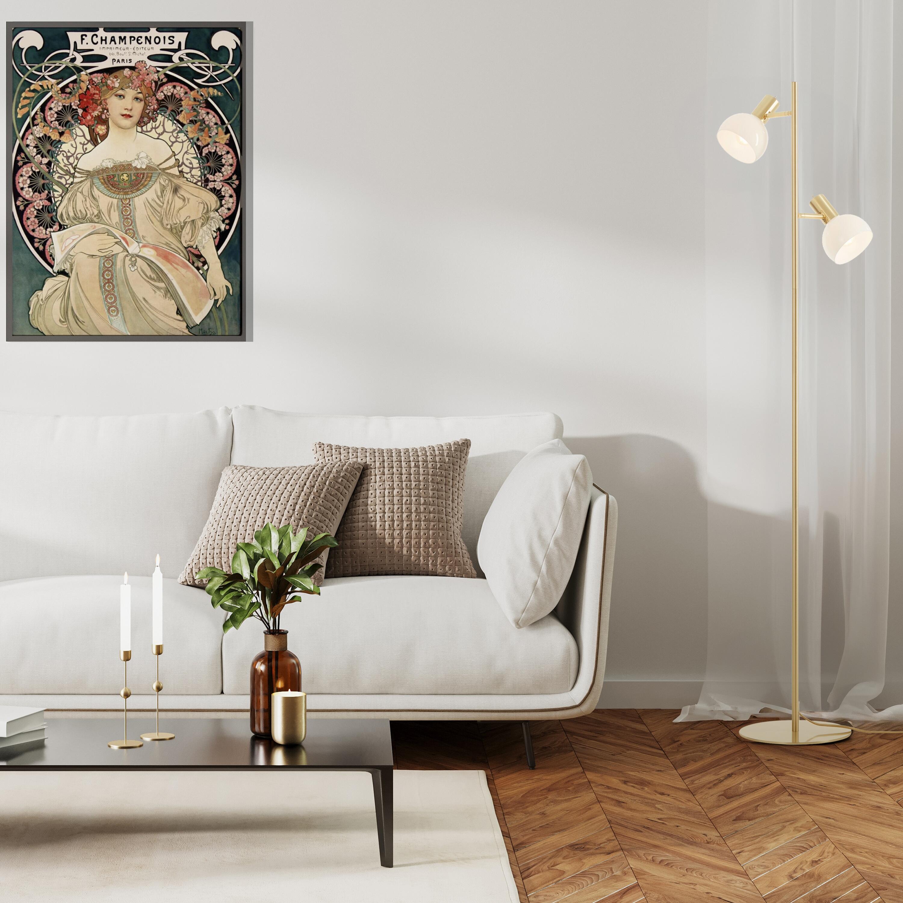 Lampadaire Arancia, acier, doré,  H.145 cm, E14 - 2