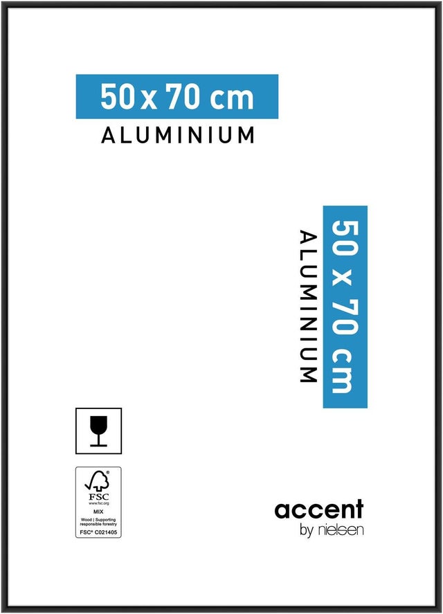 Cadre Accent, H.70 x l.50 cm, aluminium noir, NIELSEN