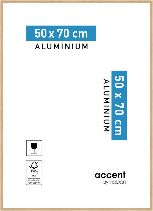 Cadre Accent, H.70 x l.50 cm, aluminium chêne, NIELSEN