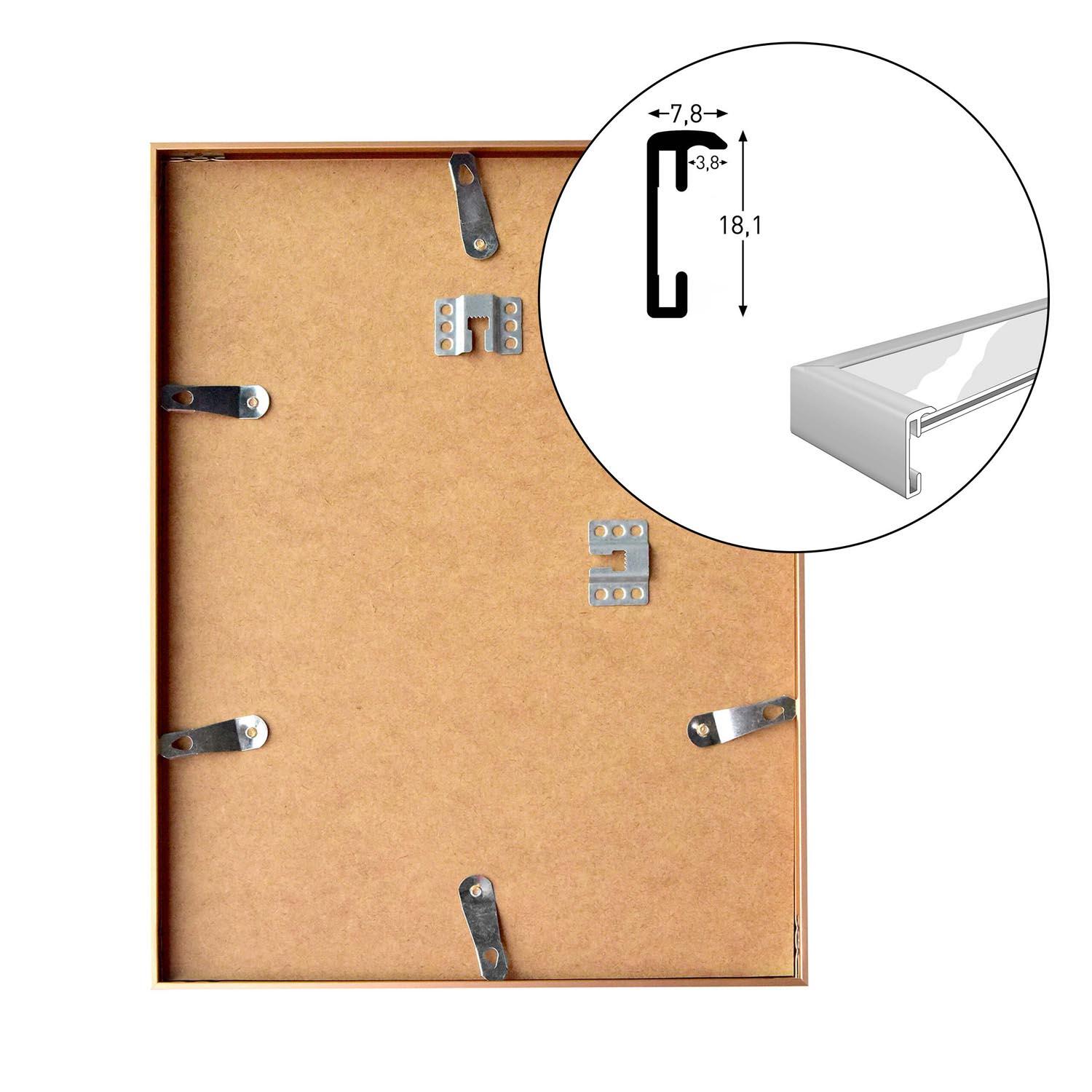Cadre Accent, H.80 x l.60 cm, aluminium chêne, NIELSEN - 3