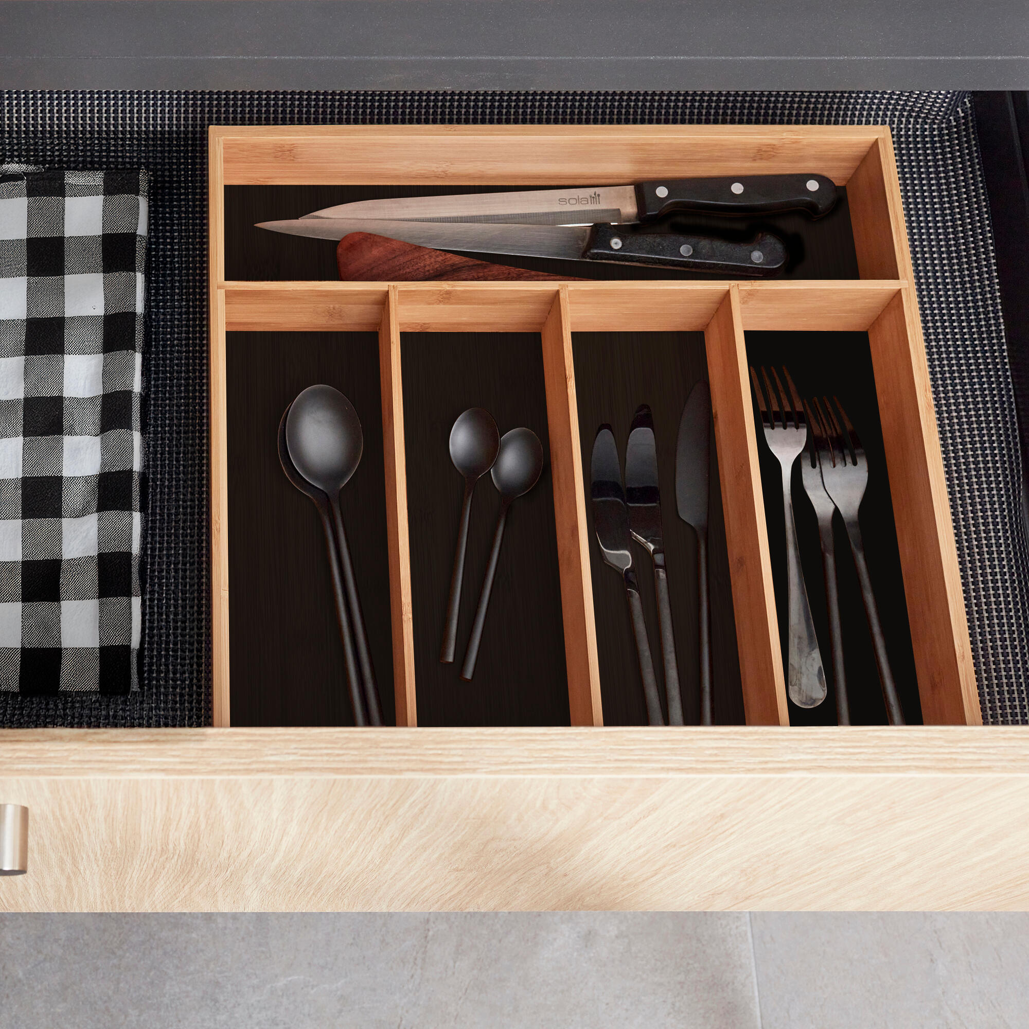 Range-couverts bambou l.41 x P.41 cm x H.6.5 cm BOX & BEYOND - 2