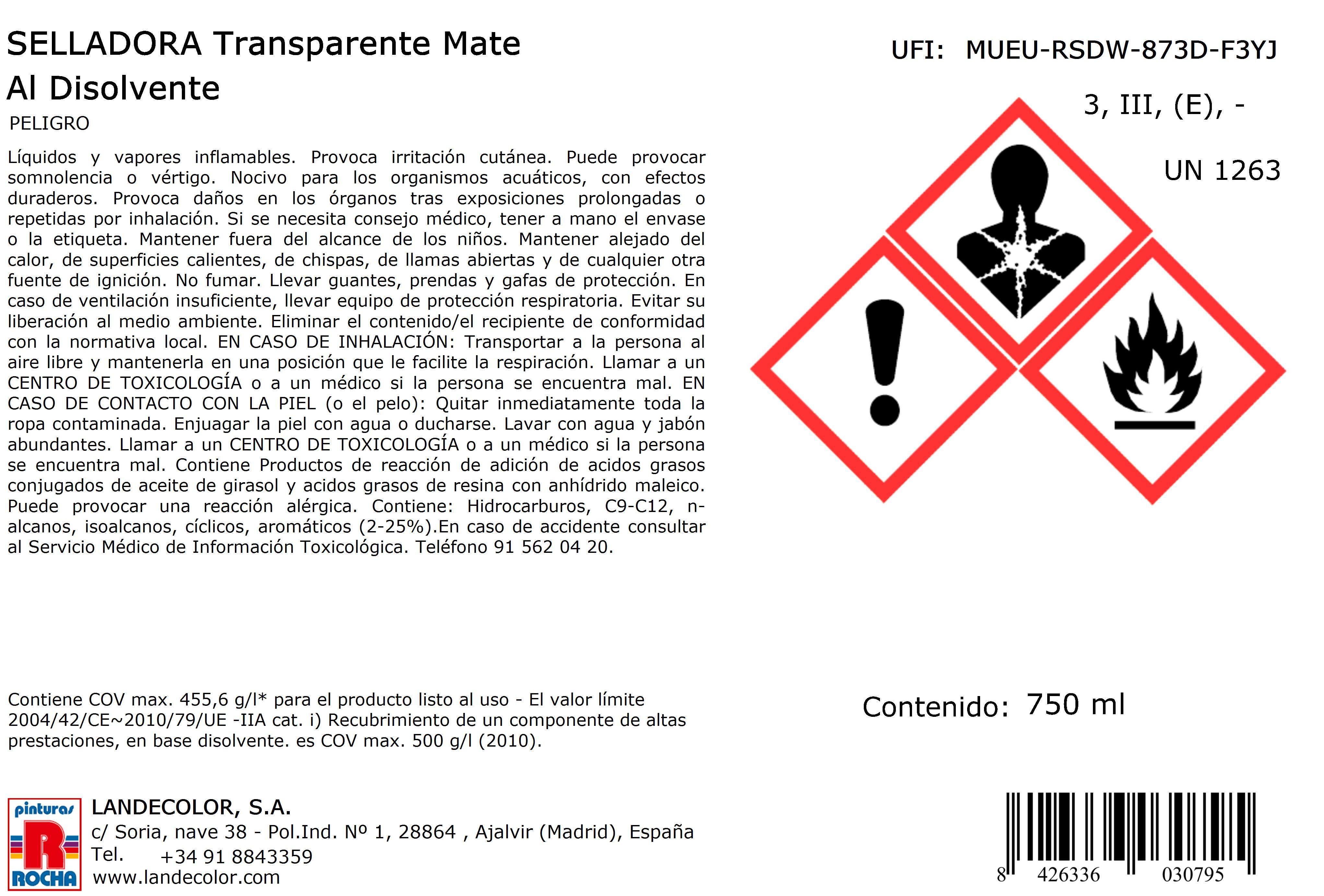 FONDO SELLADOR SINTETICO MATE 750ML TRANSPARENTE - 3