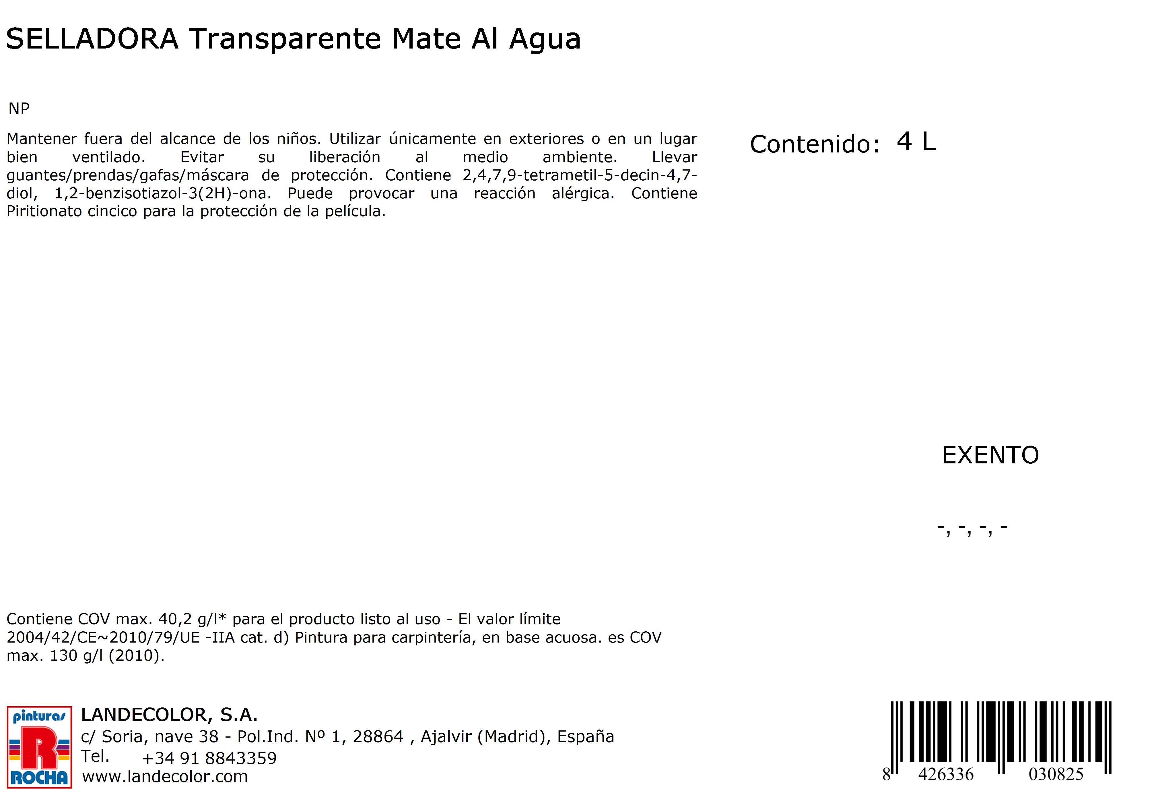 FONDO SELLADOR AL AGUA MATE 4L TRANSPARENTE - 3