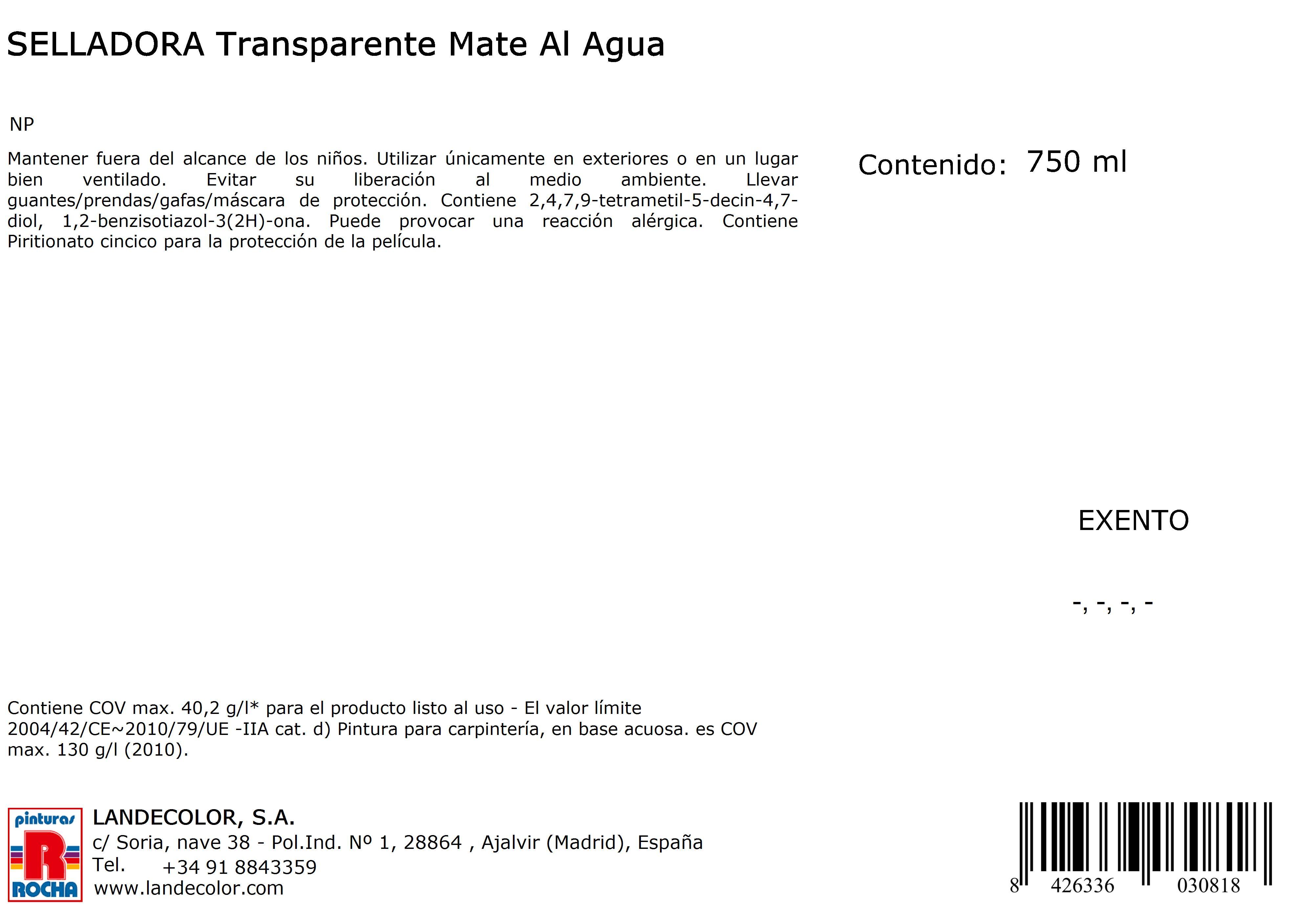 FONDO SELLADOR AL AGUA MATE 750ML TRANSPARENTE - 3