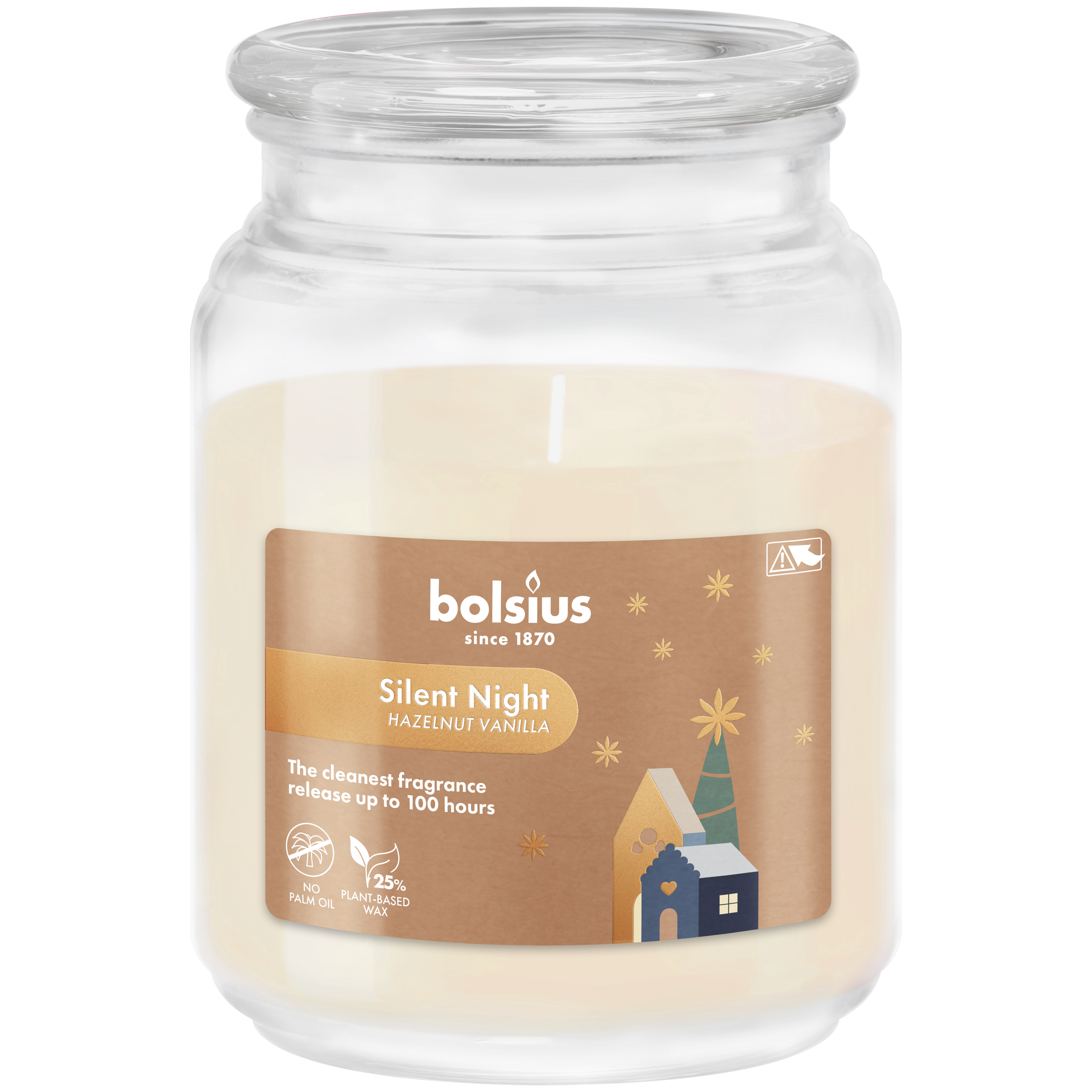 Świeca zapachowa w słoju świąteczna True Glow Silent Night Bolsius