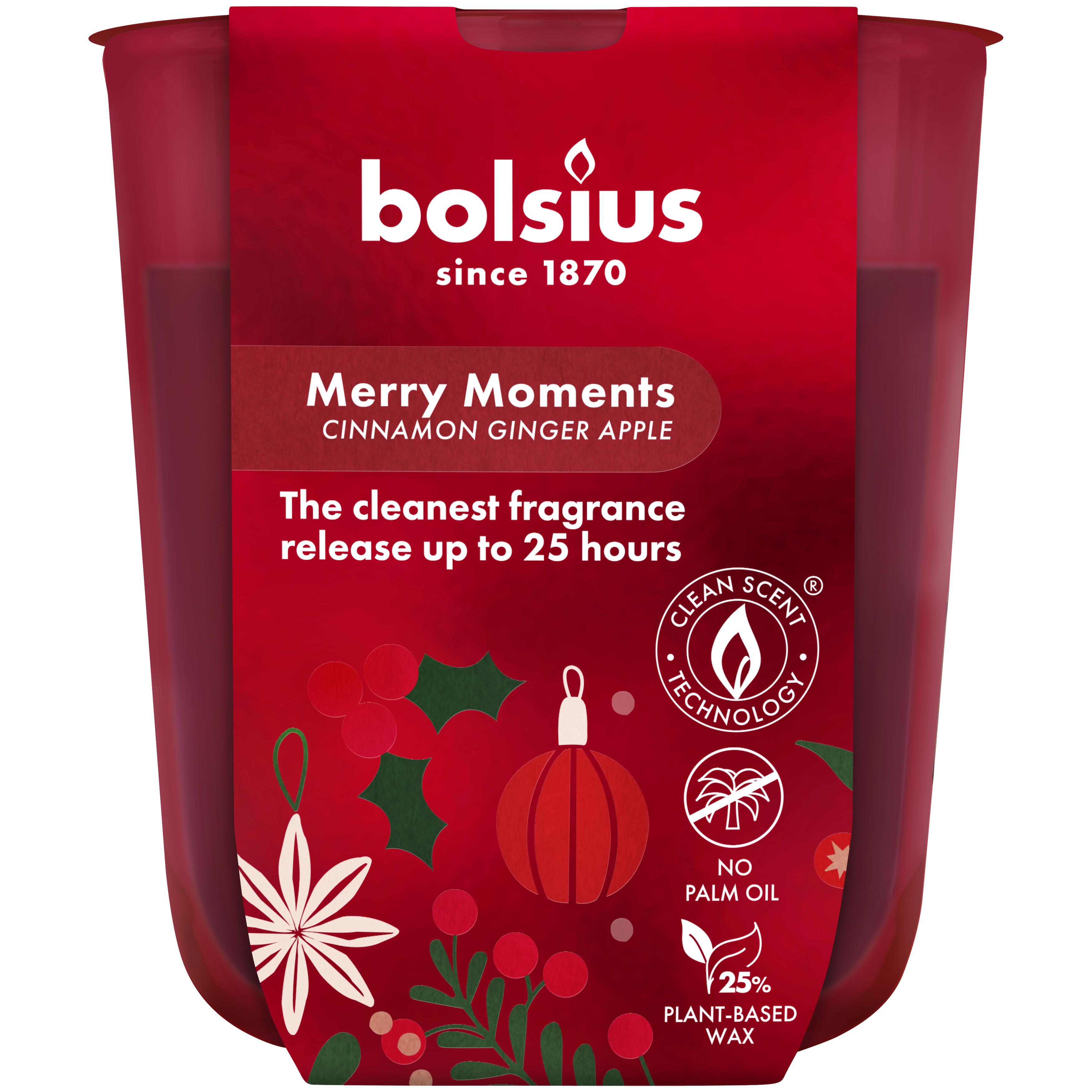 Świeca zapachowa w szkle świąteczna True Glow Merry Moments  Bolsius