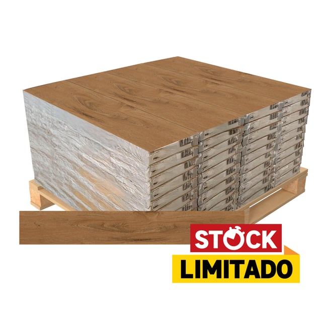 Pavimento vinílico SPC click flutuante Homestyle carvalho natural superior 5,5 mm com base