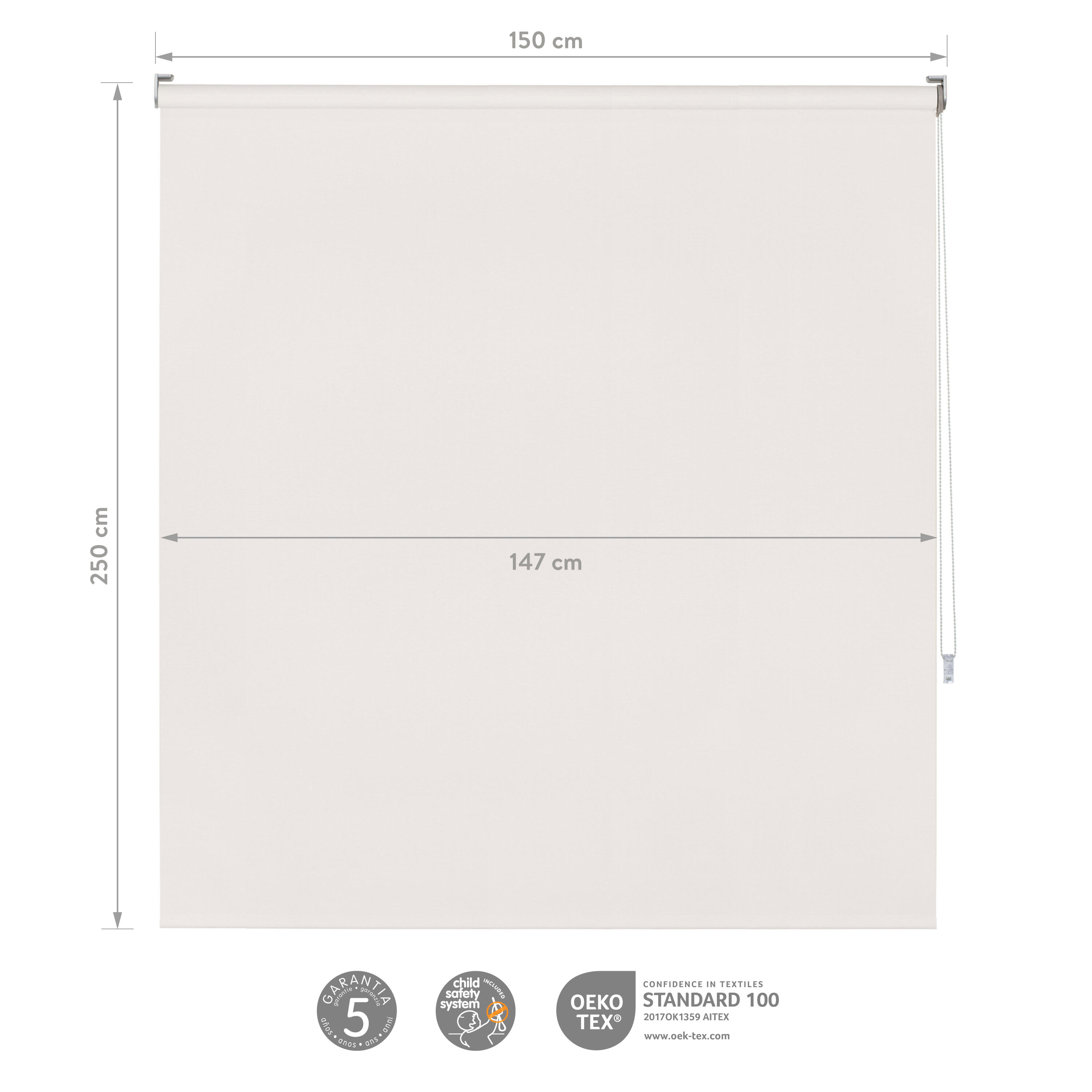 Estore de rolo blackout 150 x 250 cm solpor branco Inspire - 7