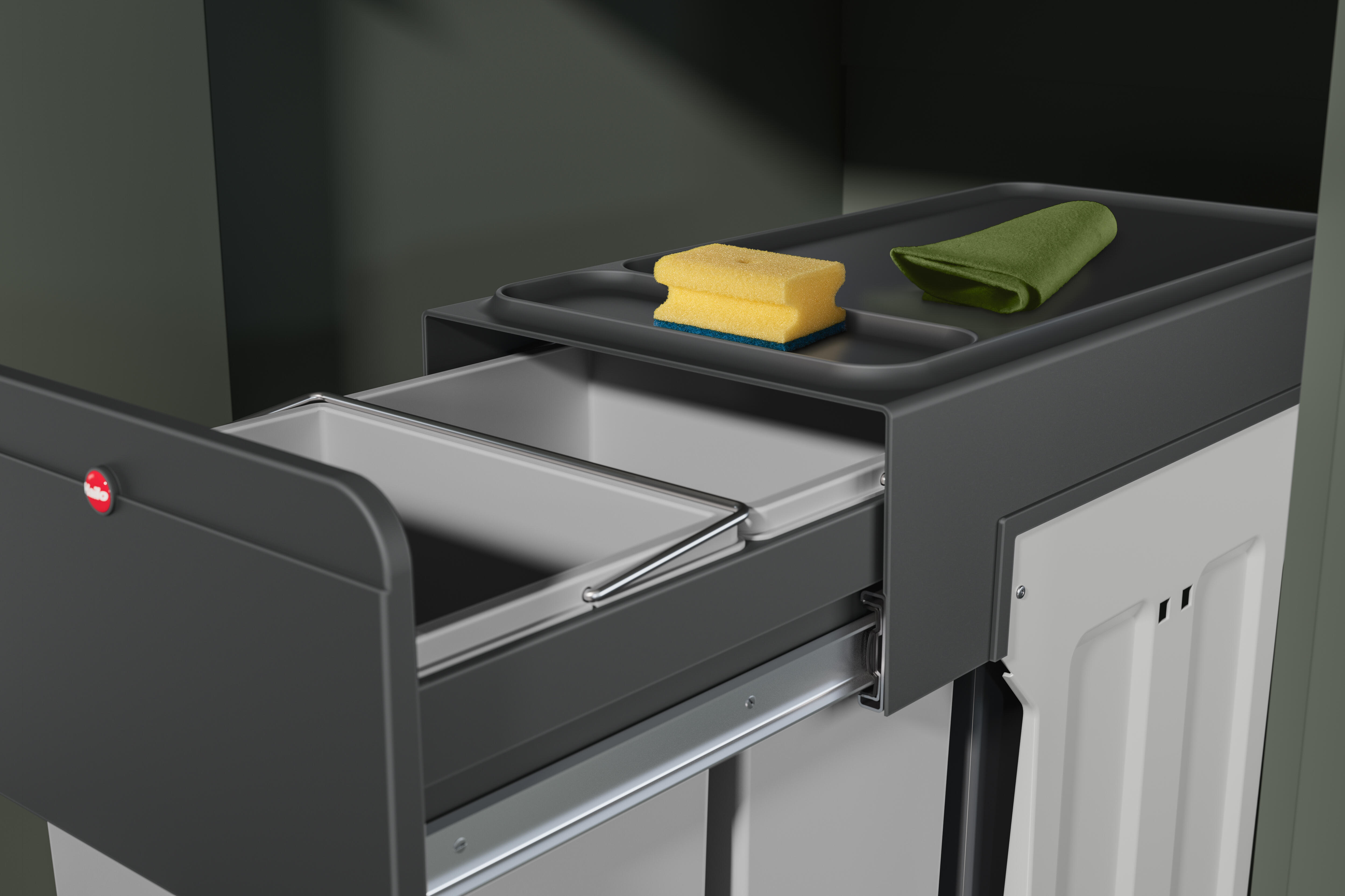 Balde do lixo int Ecoline Design trio 3x9l - 5