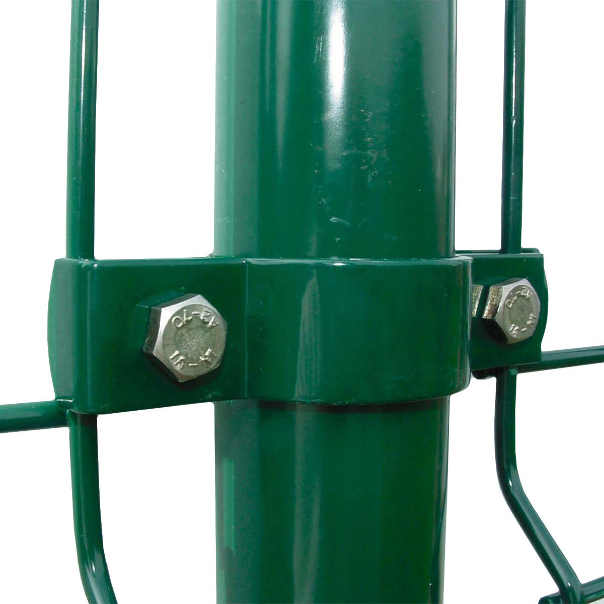 Collare di fissaggio per rete metallica in acciaio verde FERRO BULLONI Doppio tondo H 2.5 cm x ⌀ 48 mm - 4