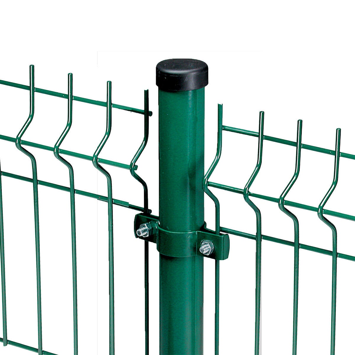 Collare di fissaggio per rete metallica in acciaio verde FERRO BULLONI Doppio tondo H 2.5 cm x ⌀ 48 mm - 3