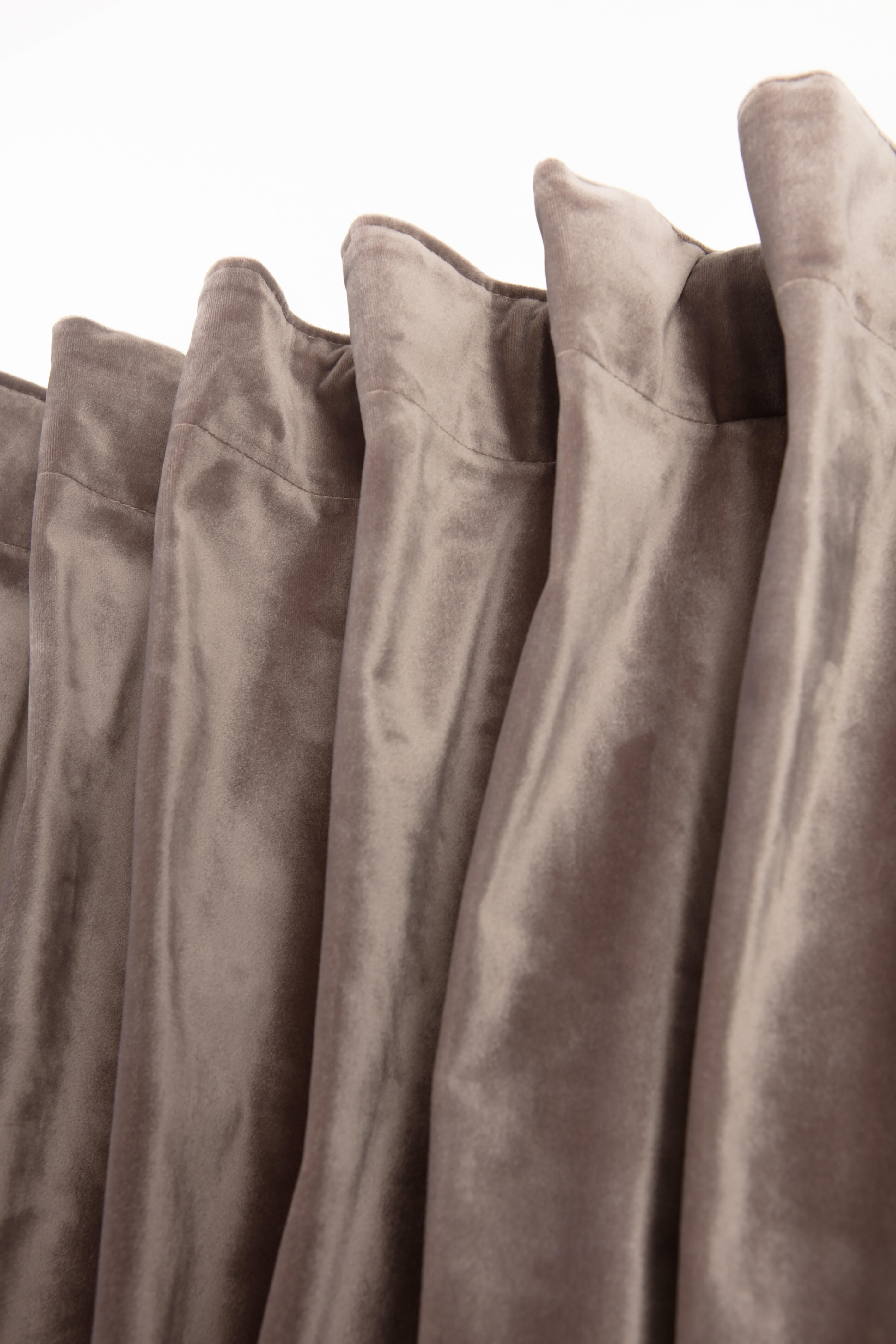 Tenda Misty grigio tortora, fettuccia e passanti nascosti 135x280 cm - 3