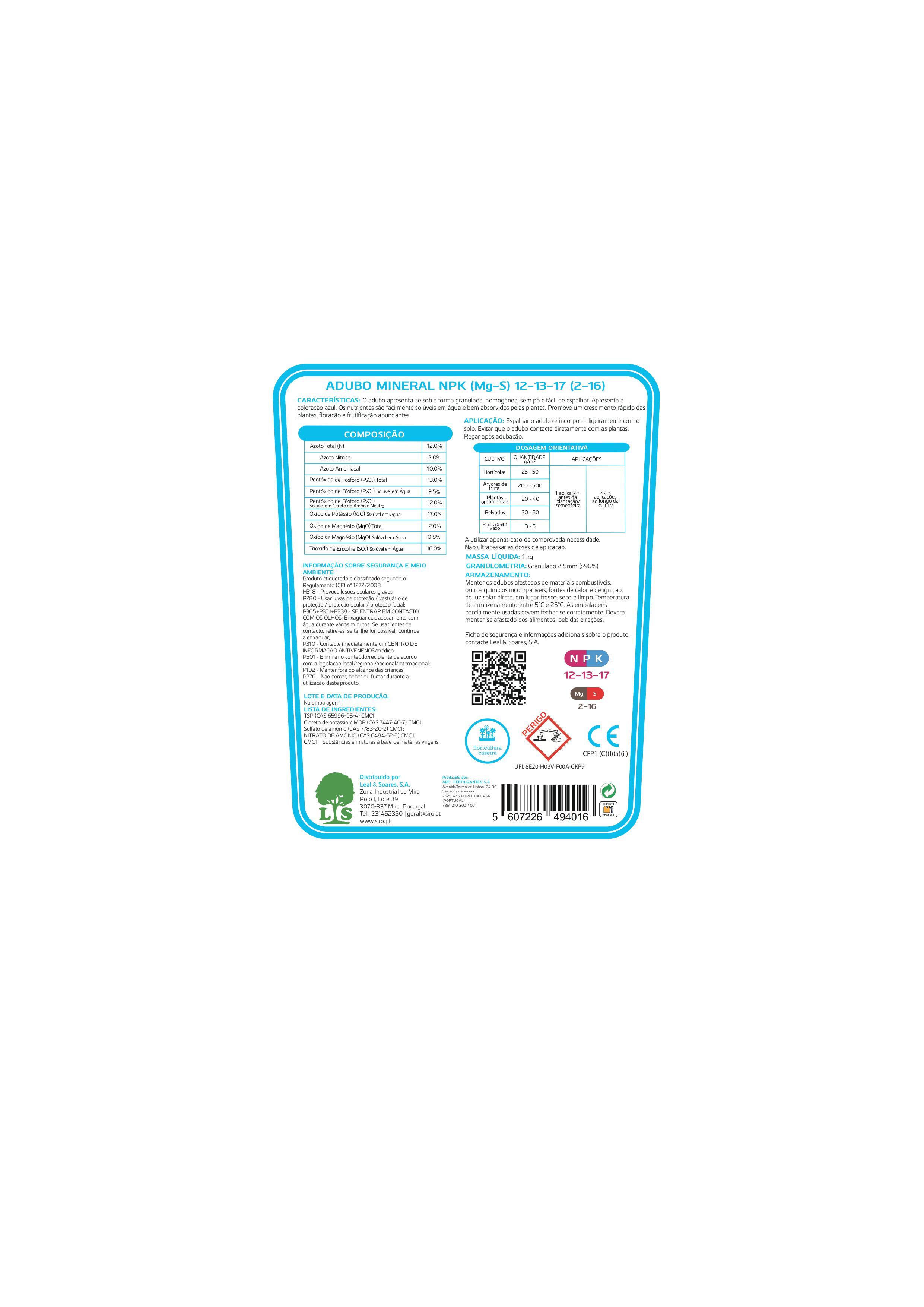 Adubo mineral Siro 1kg - 2