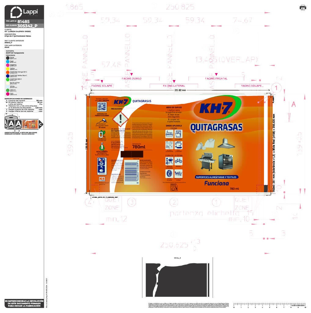 Limpiador desengrasante KH7 780 ml - 3