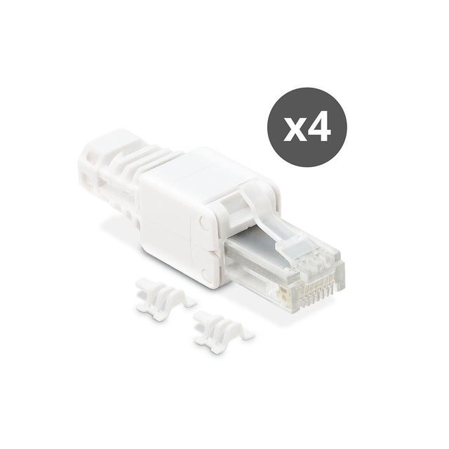 Fiche rj45 mâle blanc METRONIC