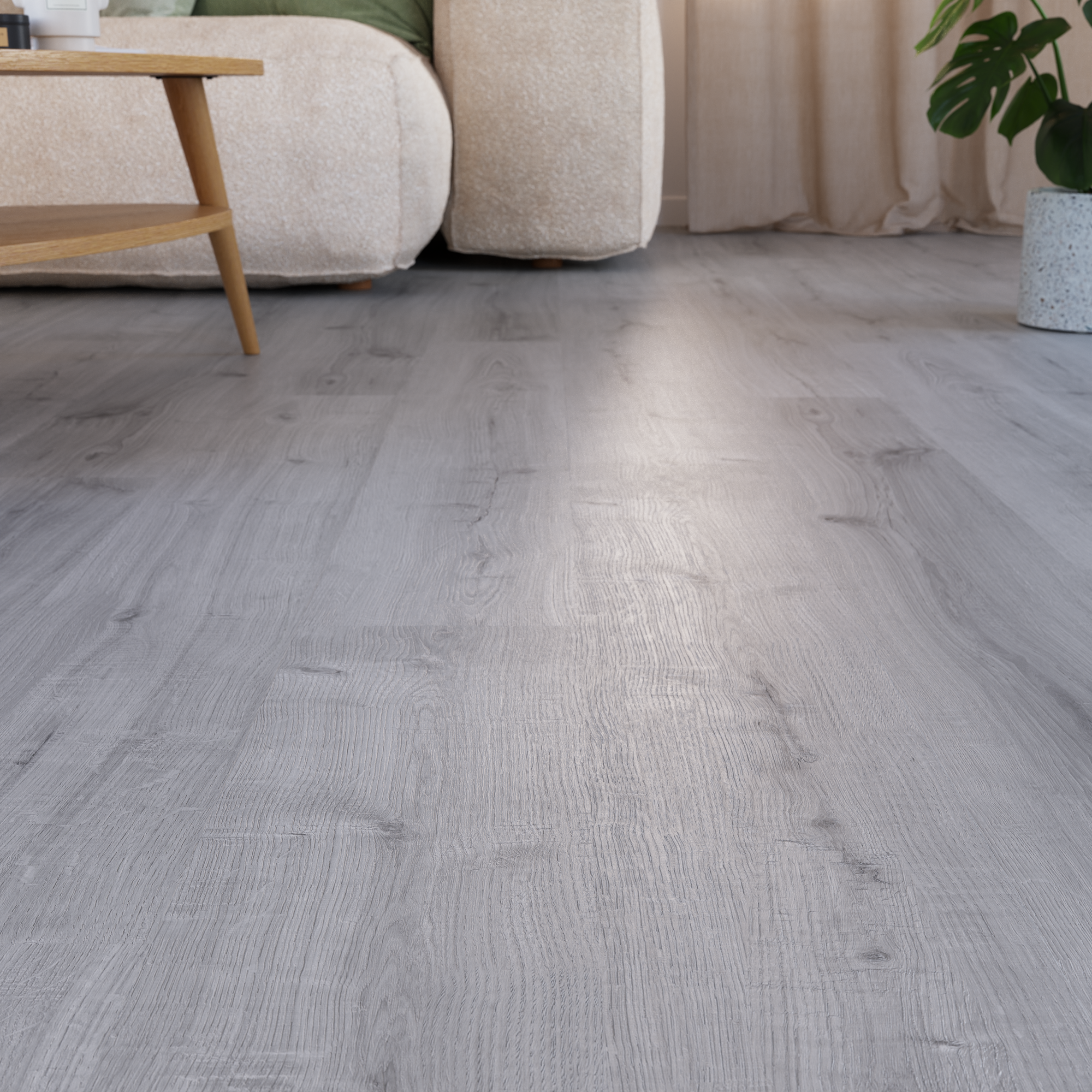 Lame PVC/SPC clipsable bois gris Ep.5 mm passage intense, Rijano K200 - KERENIS - 5