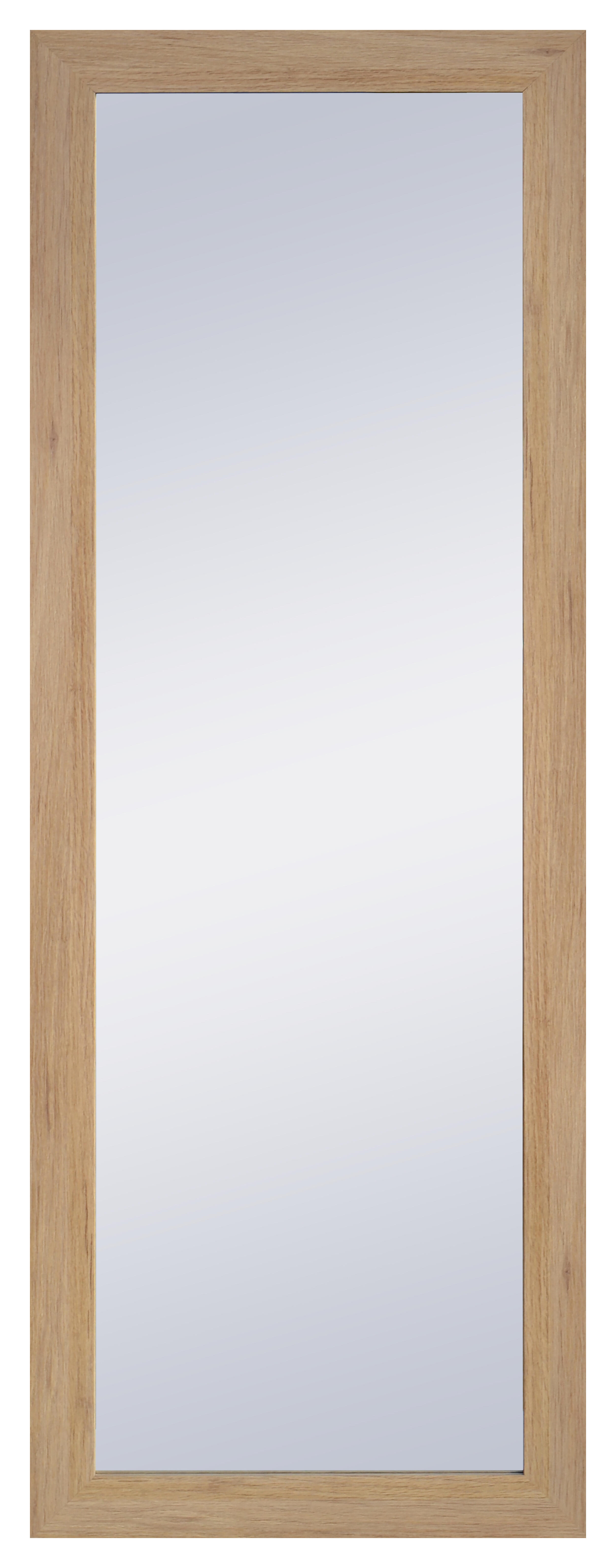 Gad Gonzalez Arte Y Decoración  Espejo Enmarcado De Pared Rectangular Pierre Mdf Roble Mate De 49.5X149.5 Cm Claro , Leroy Merlin