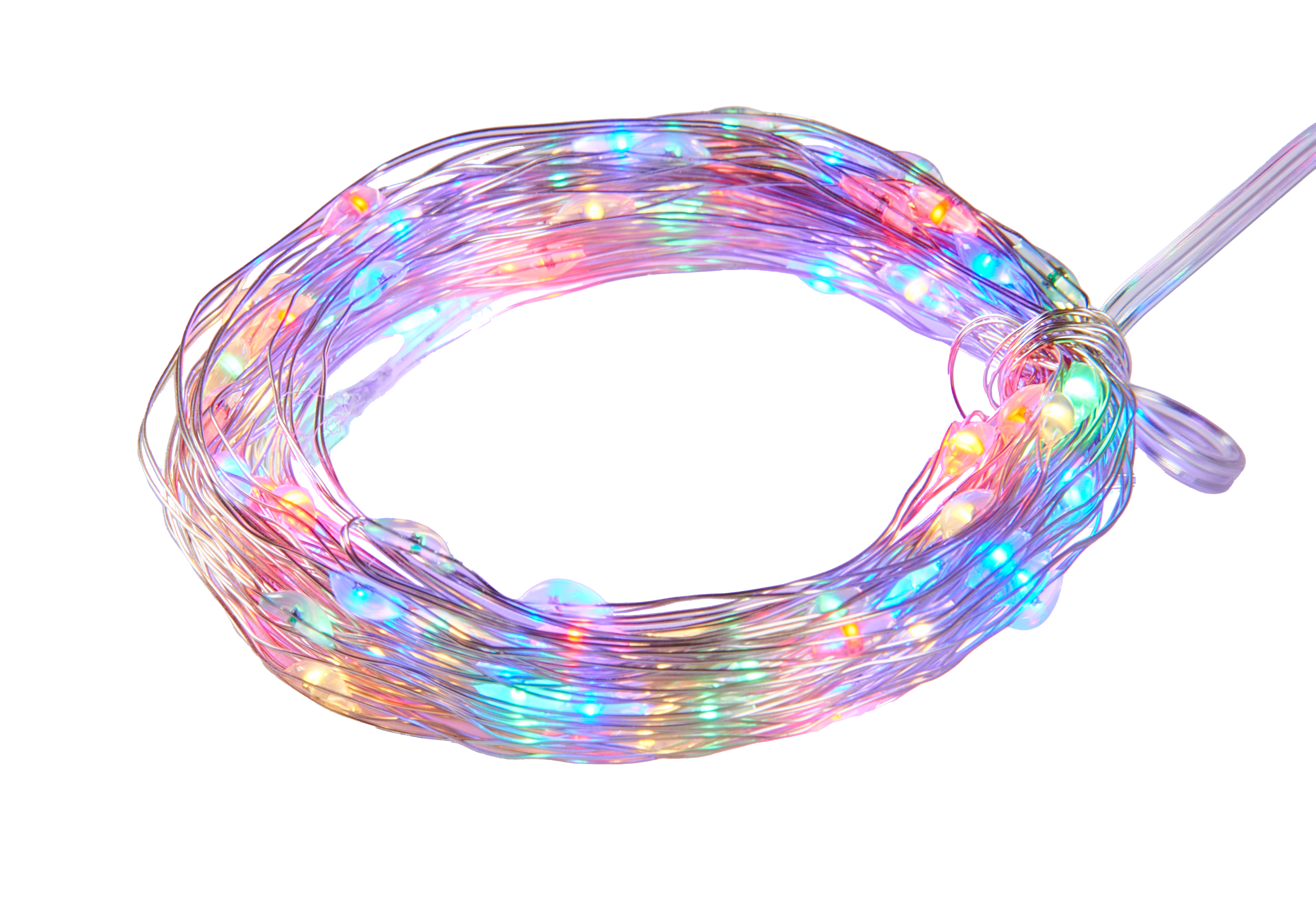 Lampki choinkowe wewnętrzne 100 MICRO LED łezki na baterie multikolor Cortina - 4