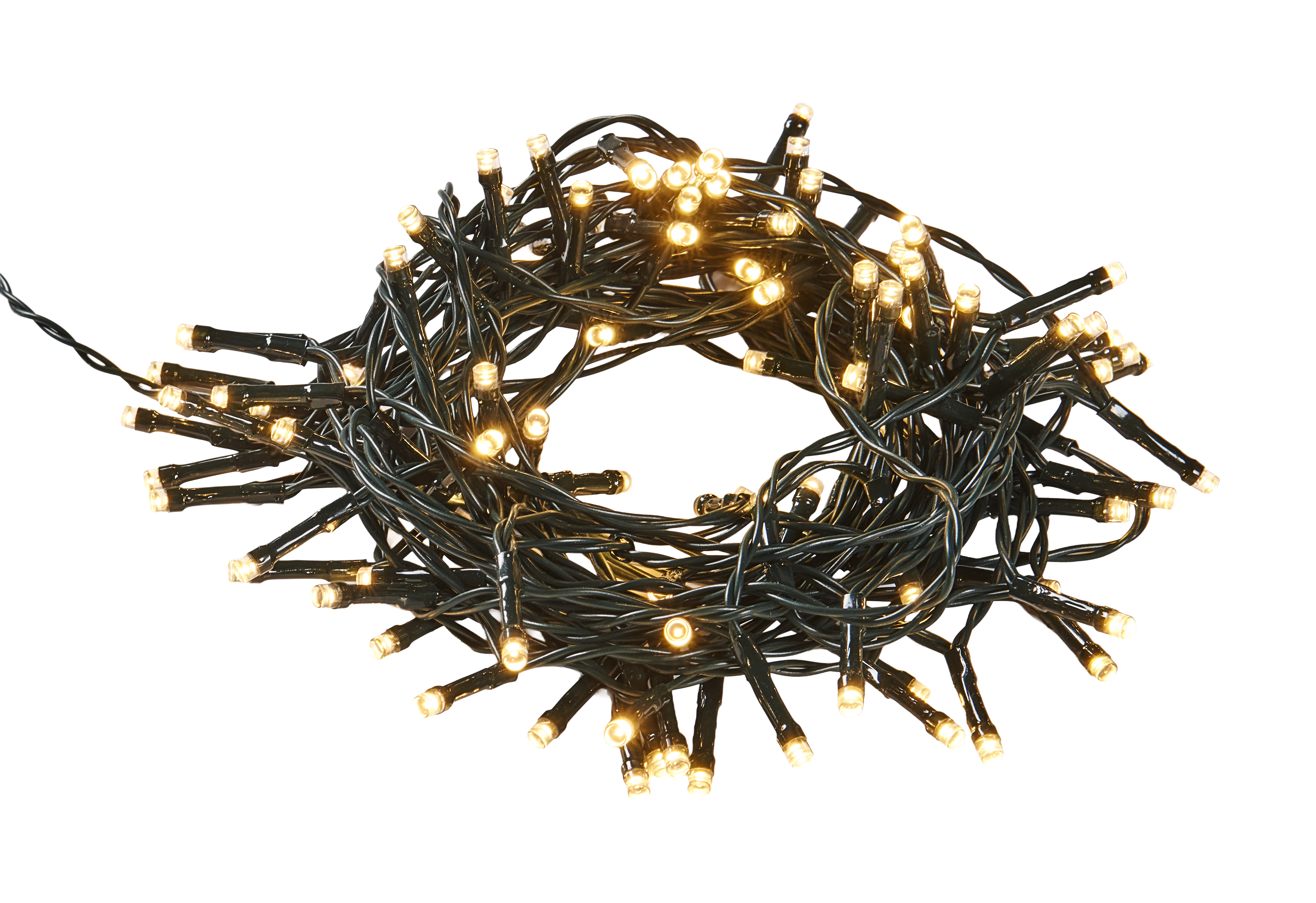 Lampki choinkowe zewnętrzne 100 LED 8 funkcji programator ciepłe białe na baterie Cortina - 3