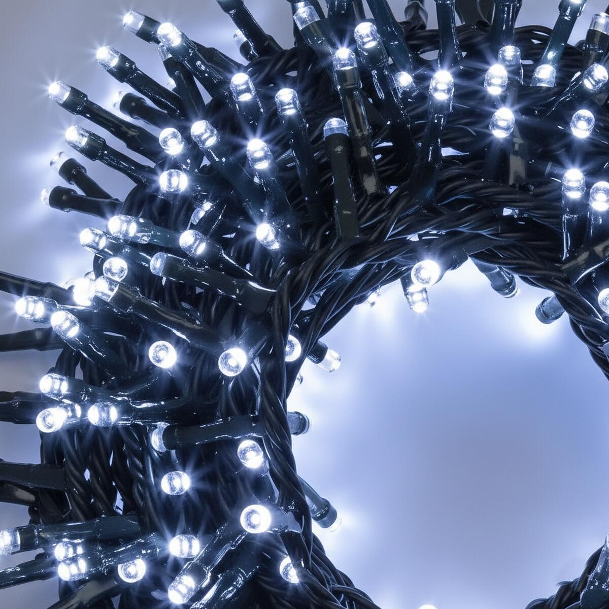 Filo di luci di natale 1000 lampadine LED bianco Led Mini cluster 24.5 m programmabile - 6