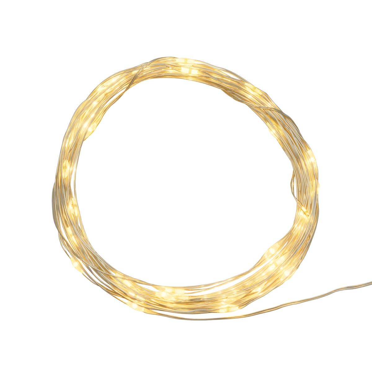 Filo di luci di natale 40 lampadine LED bianco caldo Micro led 2 m - 7