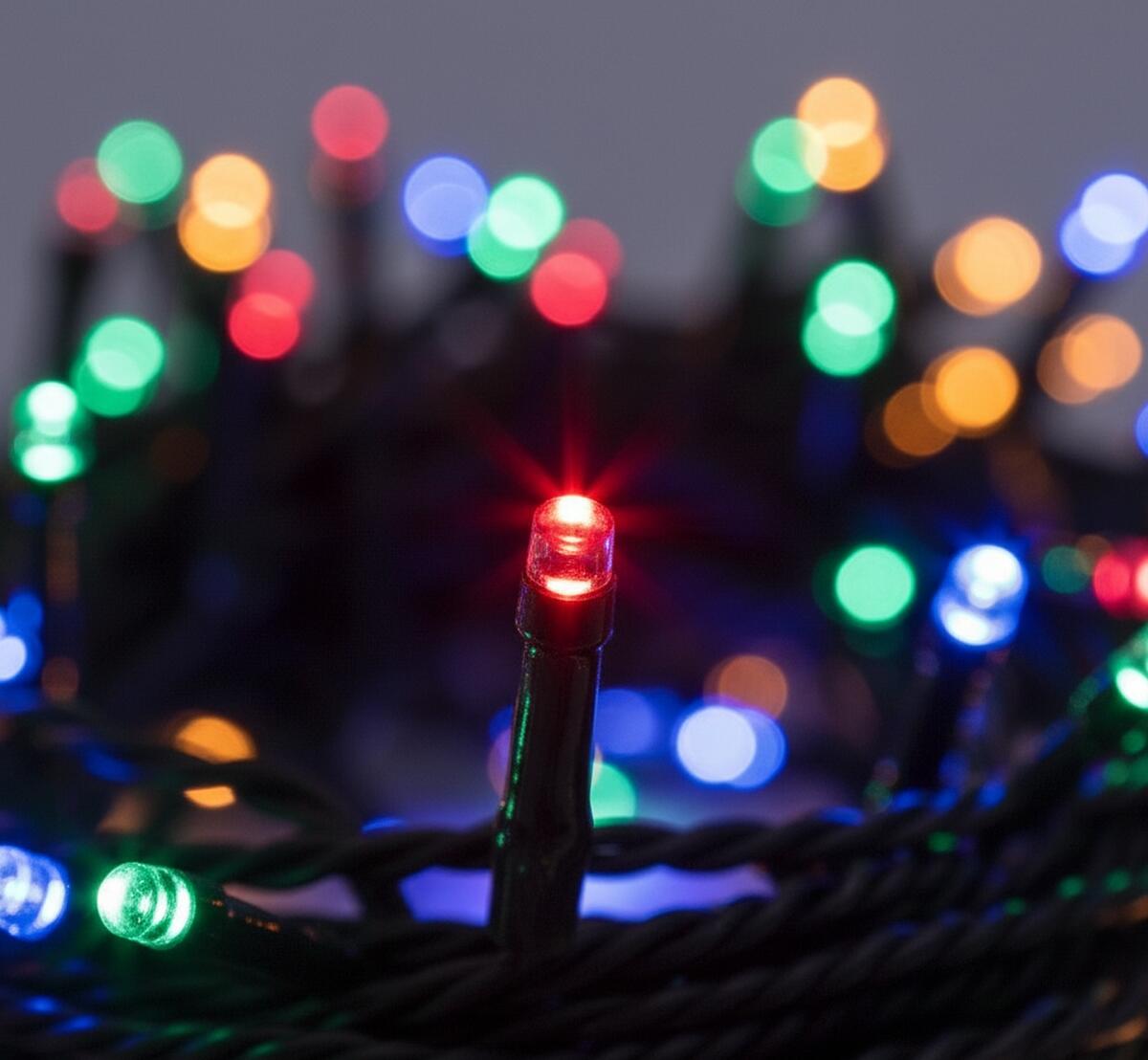 Filo di luci di natale 600 lampadine LED multicolore 24.5 m programmabile - 4