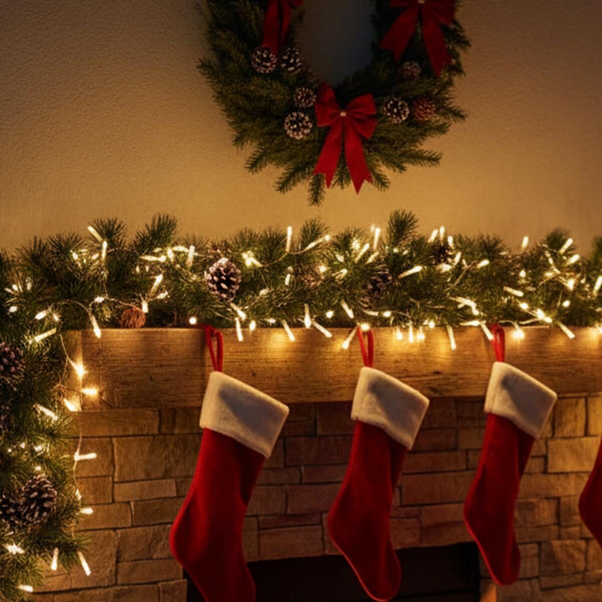 Catena luminosa per albero di Natale 450 luci LED bianche calde programmabile - 2