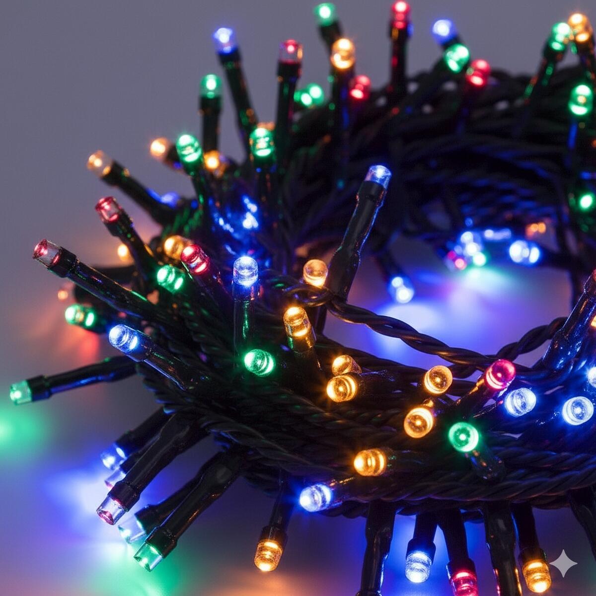Filo di luci di natale 600 lampadine LED multicolore 24.5 m programmabile - 3