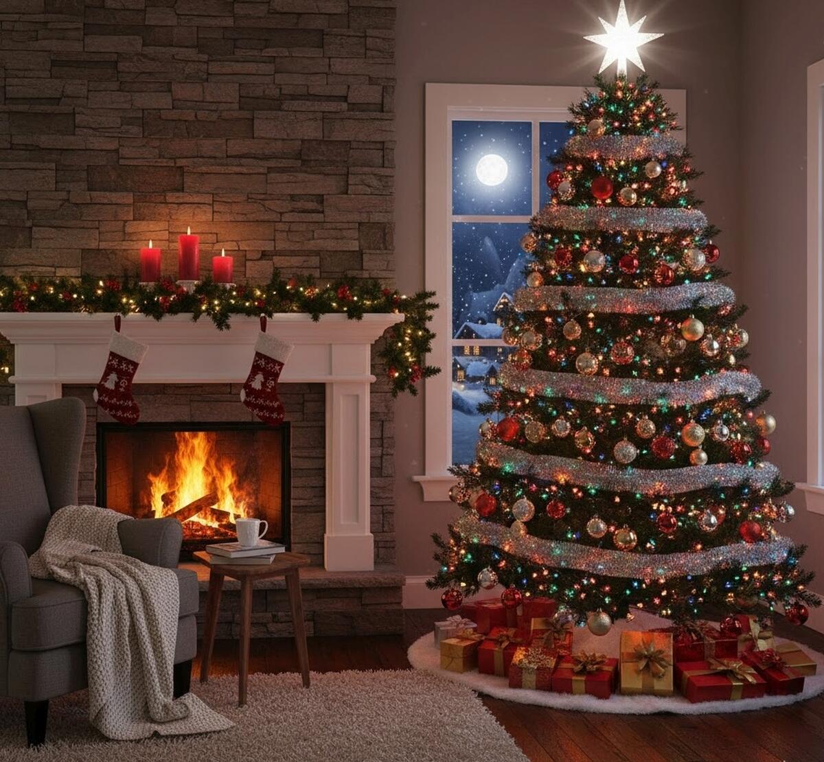 Filo di luci di natale 600 lampadine LED multicolore 24.5 m programmabile - 2