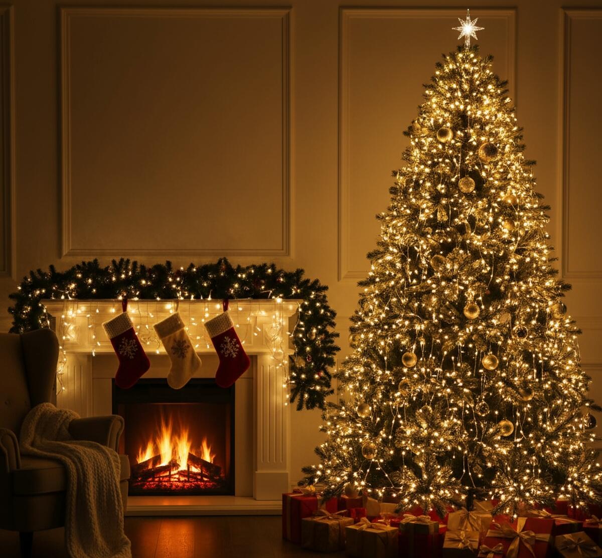 Catena luminosa per albero di Natale 1000 luci LED bianche calde Led Mini cluster 20.5 m programmabile - 3