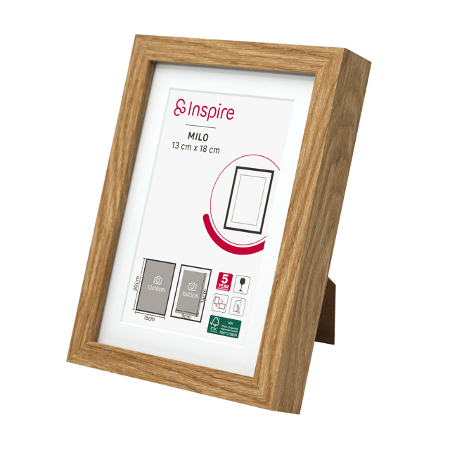 Marco con Passepartout Milo  roble INSPIRE 10x15cm
