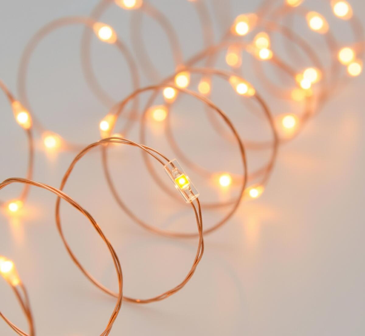 Filo di luci di natale 300 luci LED bianche calde programmabile - 4