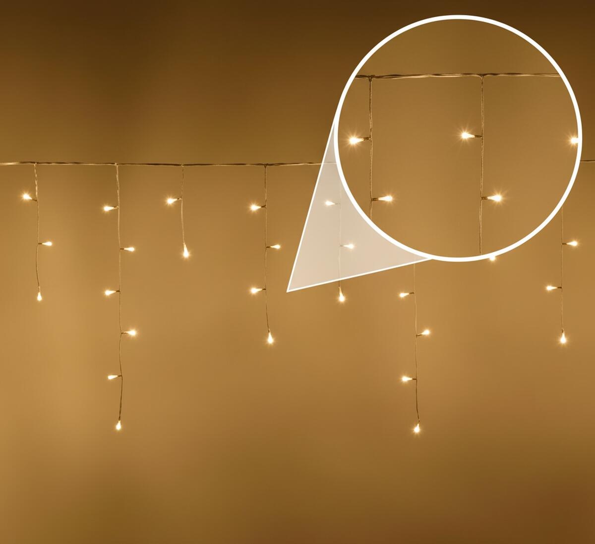 Tenda luminosa natalizia 120 lampadine led bianco caldo H 60 x L 512 cm - 7