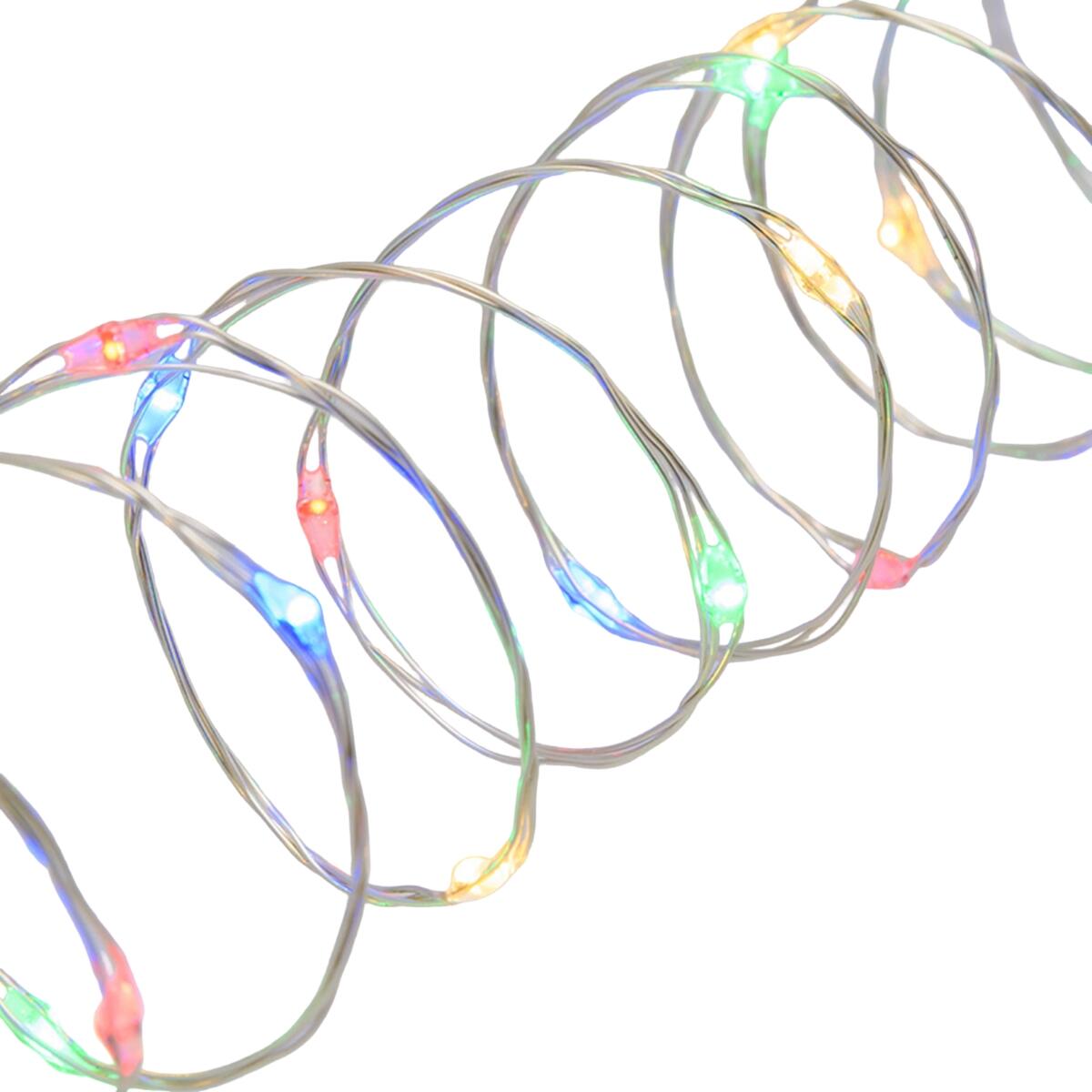 Filo di luci di natale 100 luci LED multicolore Microled 10 m - 2