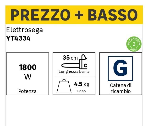 Elettrosega, 1800 W barra da 35 cm - 12