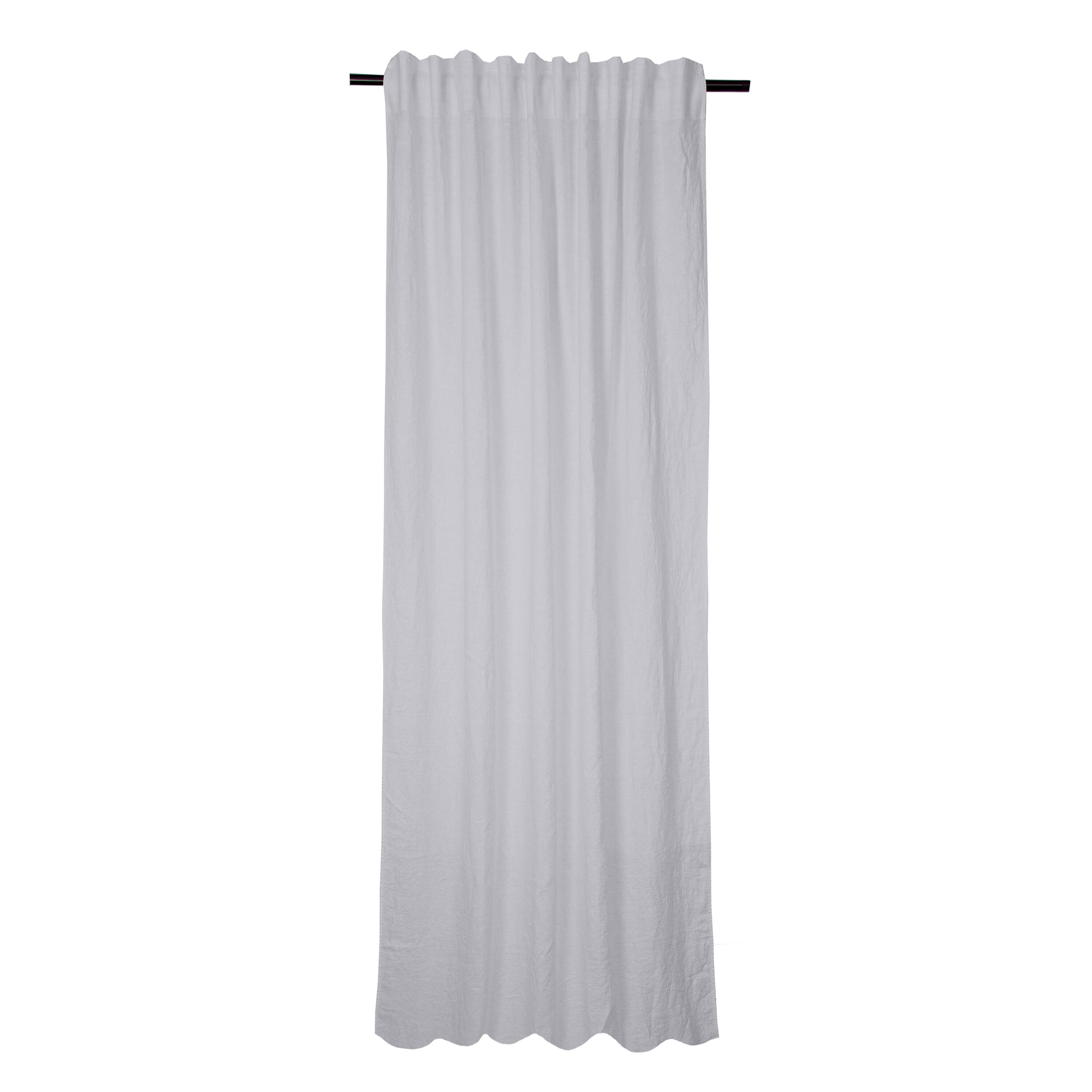Tenda INSPIRE Lino grigio termico, fettuccia e passanti nascosti 140x280 cm - 2