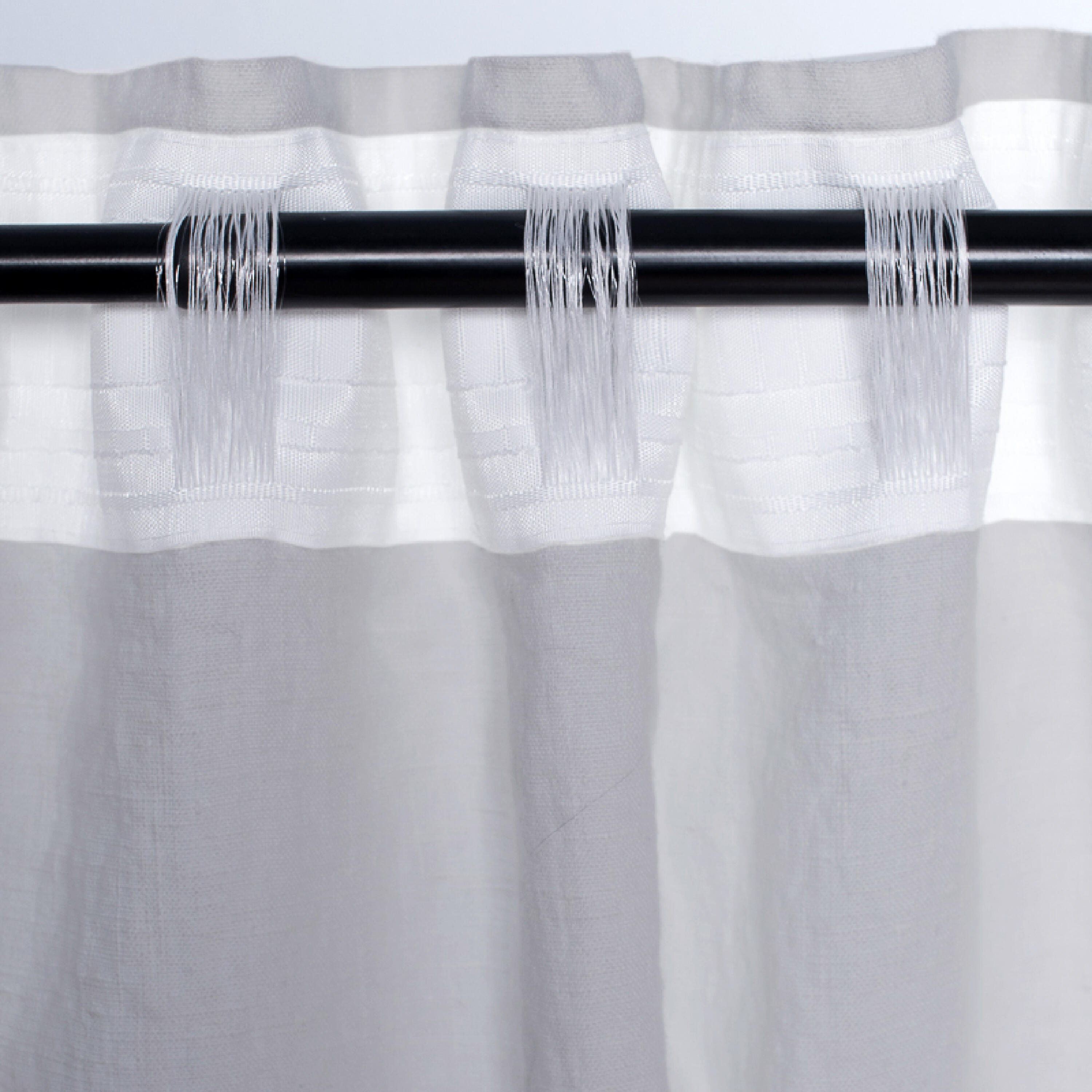 Tenda INSPIRE Lino grigio termico, fettuccia e passanti nascosti 140x280 cm - 5