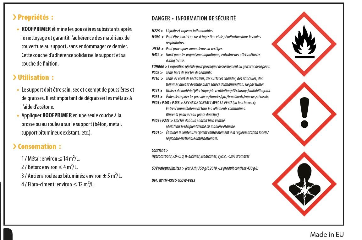 Primaire d'accrochage IKO Roofprimer 1 l noir - 3