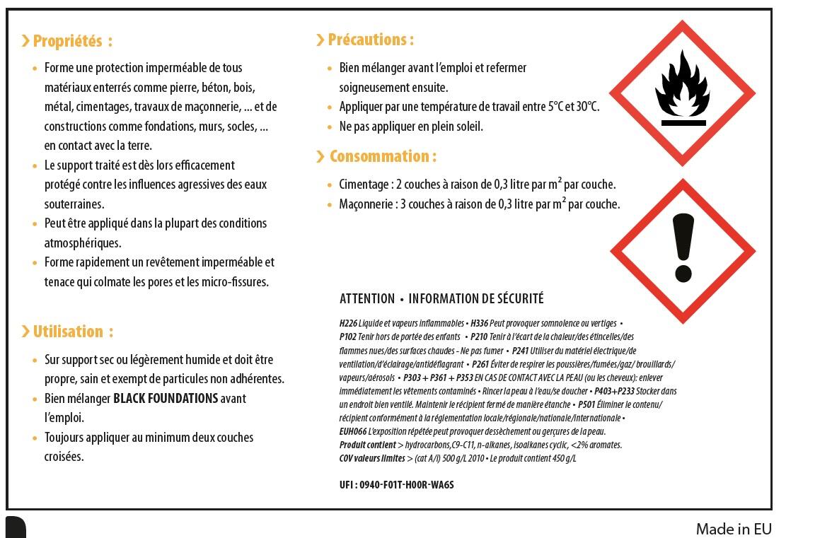 Enduit de fondation IKO Black foundation 4 l noir - 2
