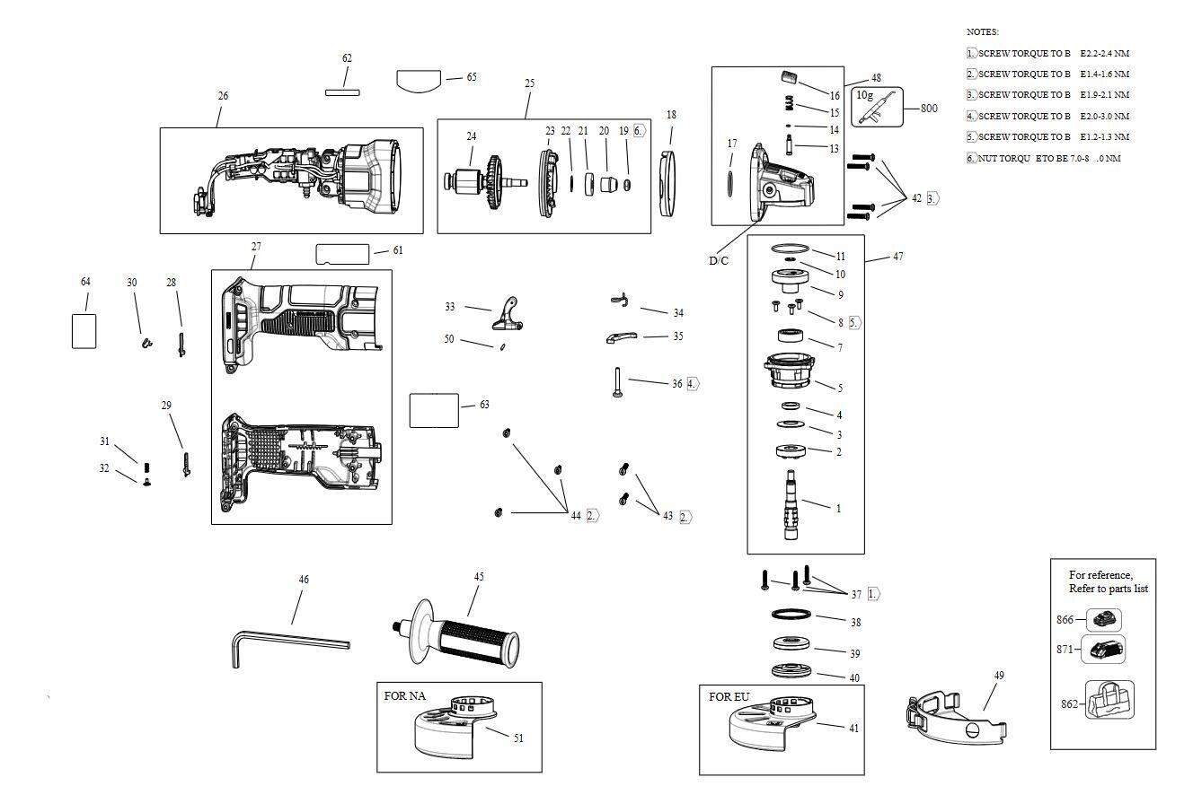 Smerigliatrice angolare a batteria DEWALT Smerigliatrice Angolare BL 125mm 18V XR 18V Ø 125 mm, 9000 giri/min, senza batteria - 2