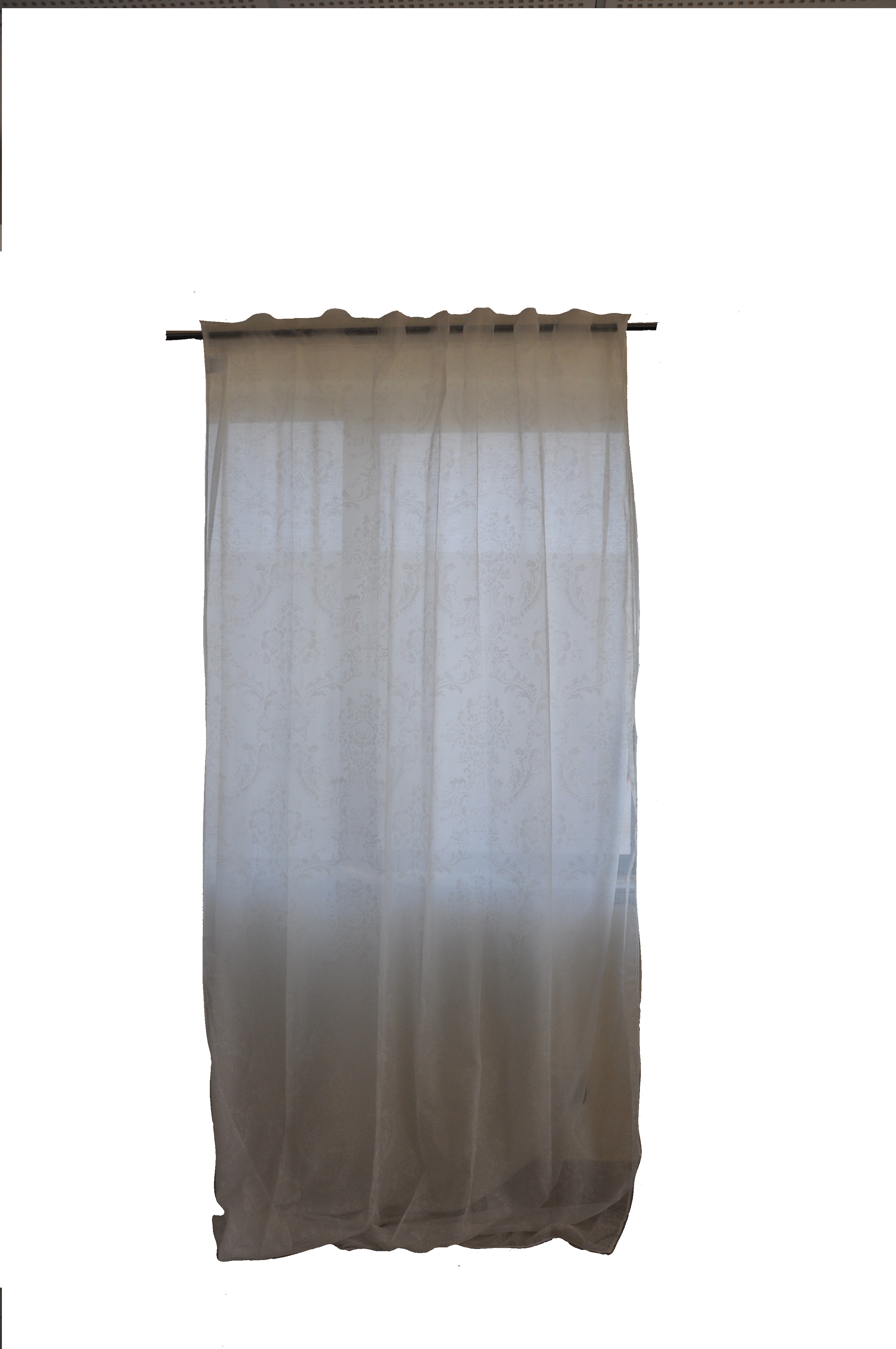 Tenda Velo Naturale bianco, passanti nascosti 140x280 cm - 3