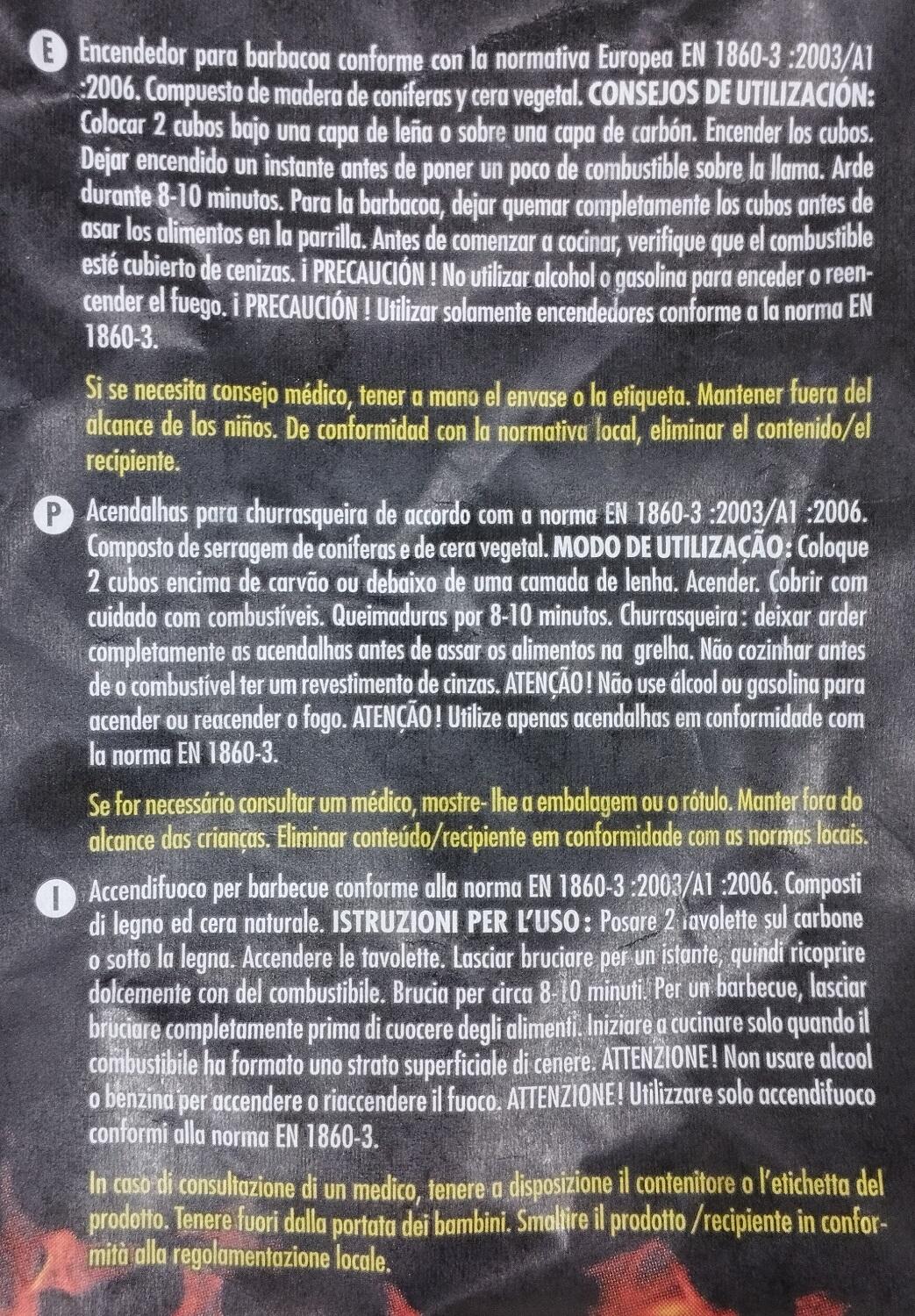 Cubos de encendido SANEAPLAST saco 72 unidades - 8