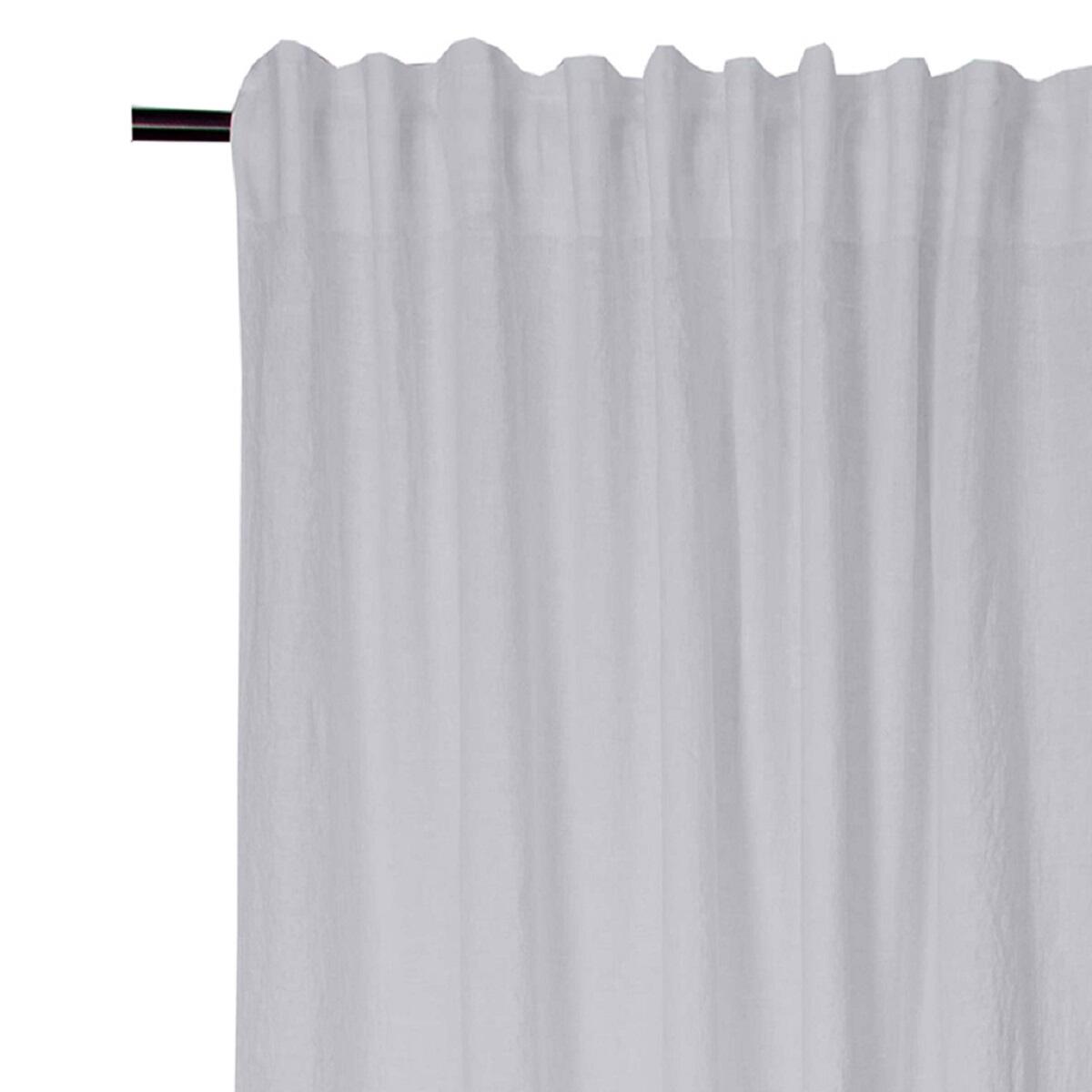 Tenda INSPIRE Lino grigio termico, fettuccia e passanti nascosti 140x280 cm - 4