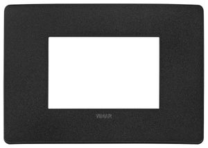 Placca Vimar Classic 4 Moduli, Nero - Serie Arké, Design Minimale, Tecnologia Antibacterial