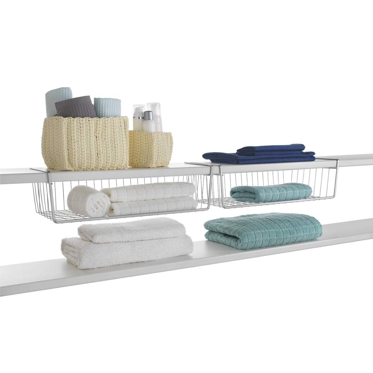 Cesto para móvel inferior 50 x 25,5 x 14 cm aço cinza Metaltex Kanguri - 4