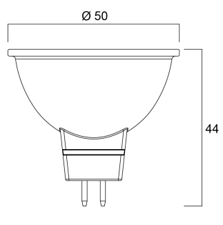BOMBILLA LED DICROICA GU5.3 380LM 4.3W LUZ NEUTRA 36º - 2